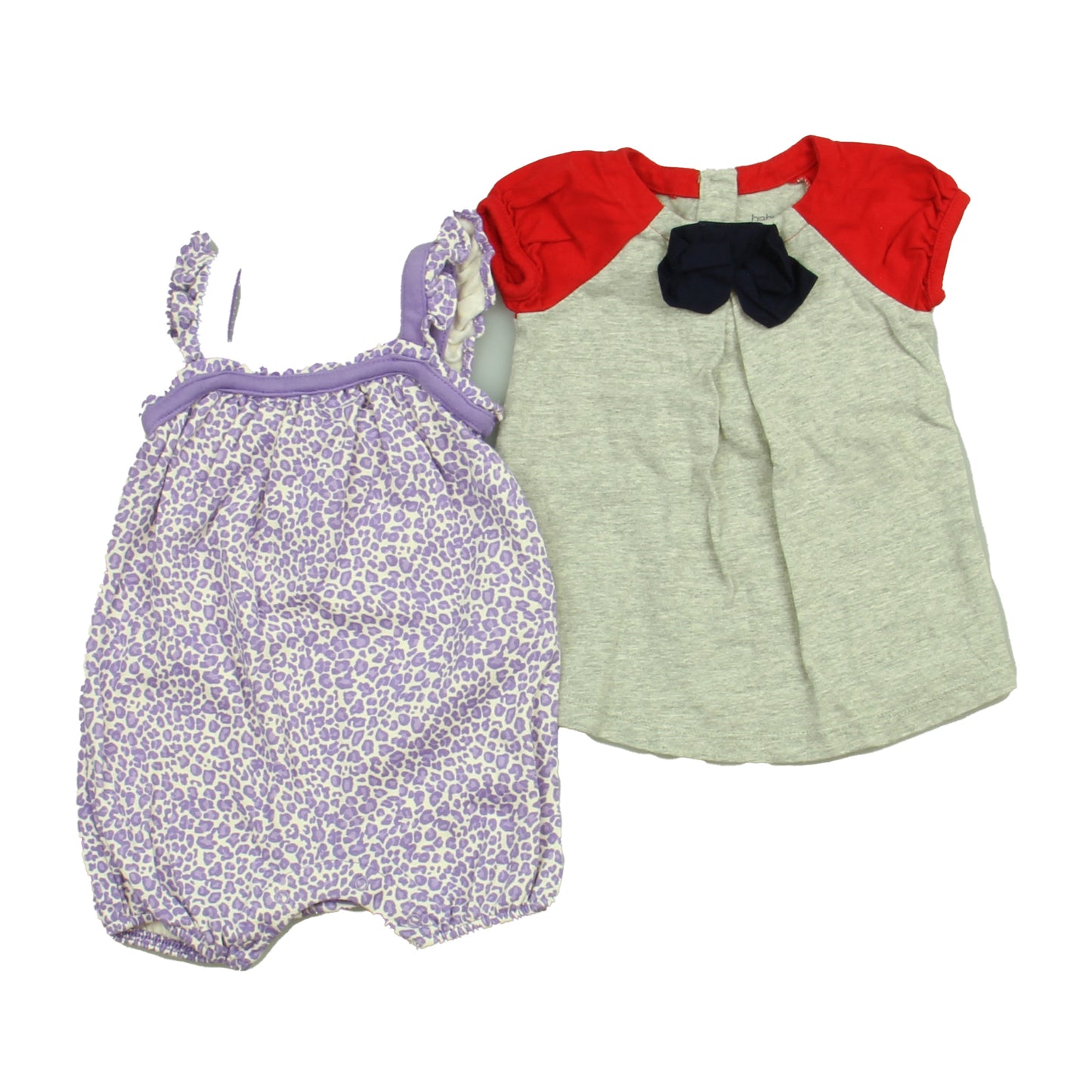 Gap Girls Grey | Red | Purple Apparel Sets Size: 0-3 Months Grey | Red | Purple