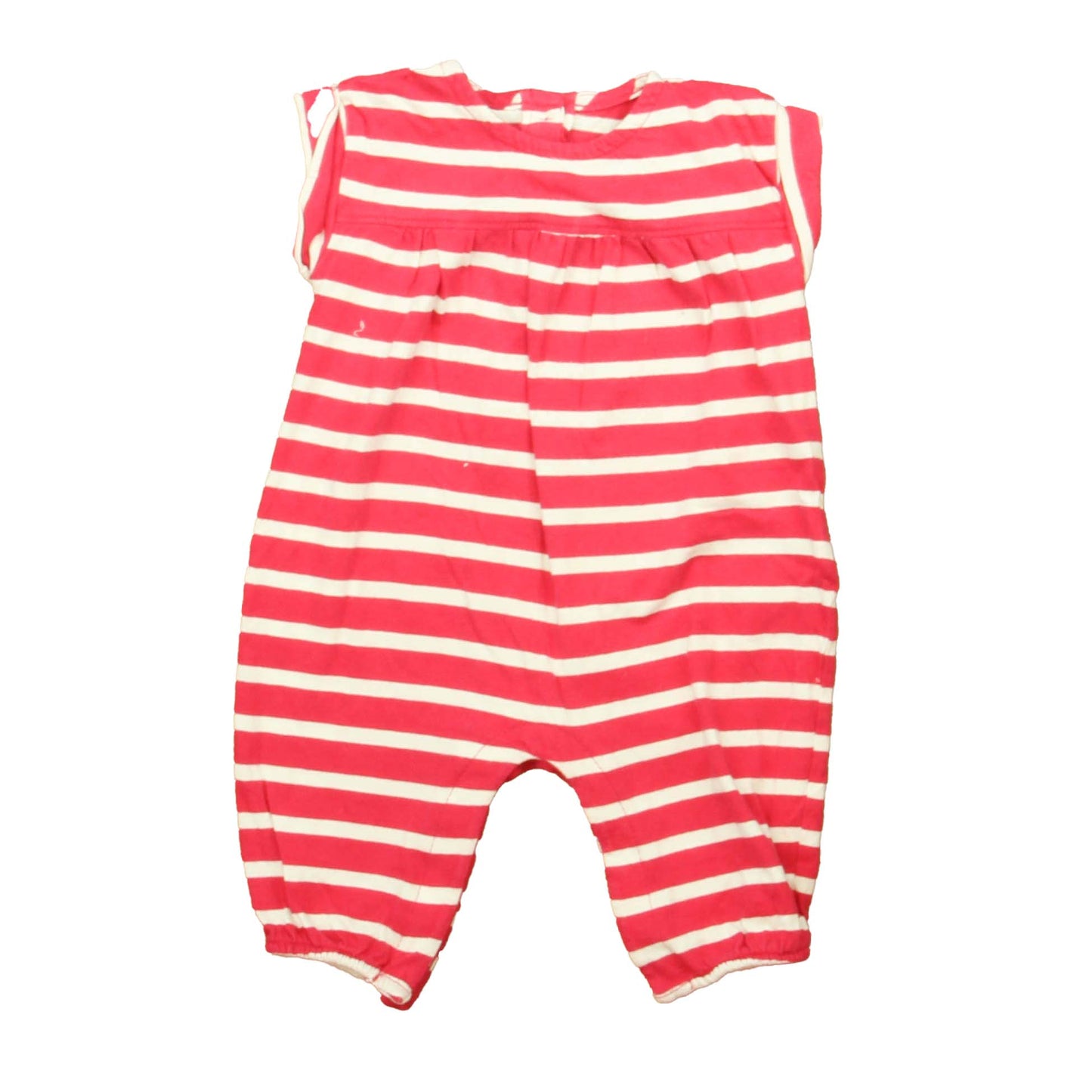 Gap Girls Pink Stripe Romper Size: 0-3 Months Pink Stripe