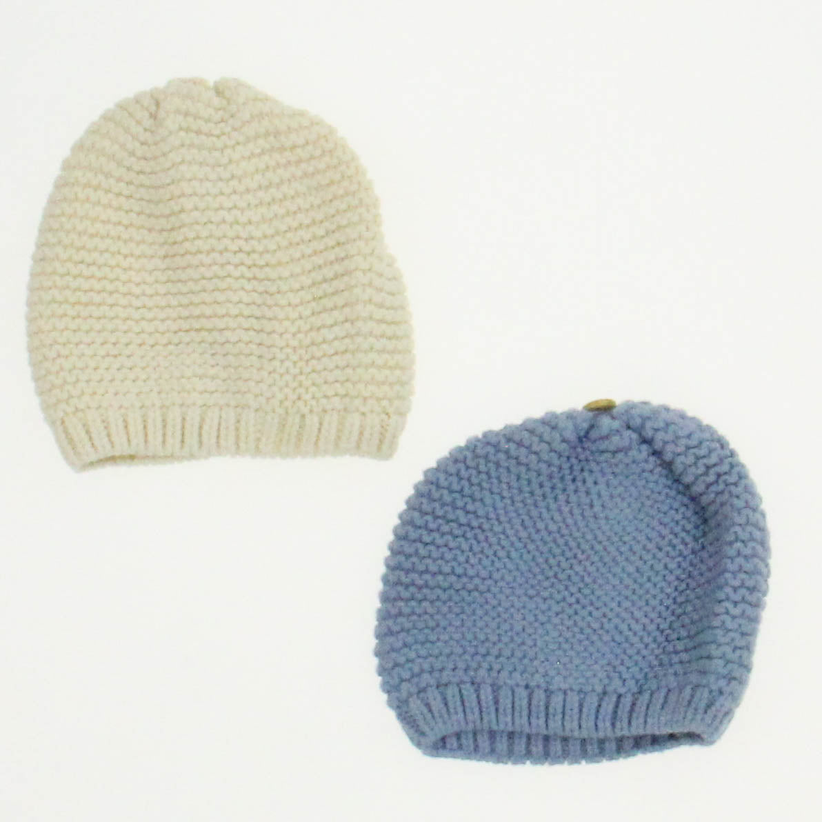 Gap Girls Ivory | Blue Winter Hat Size: 0-6 Months Ivory | Blue