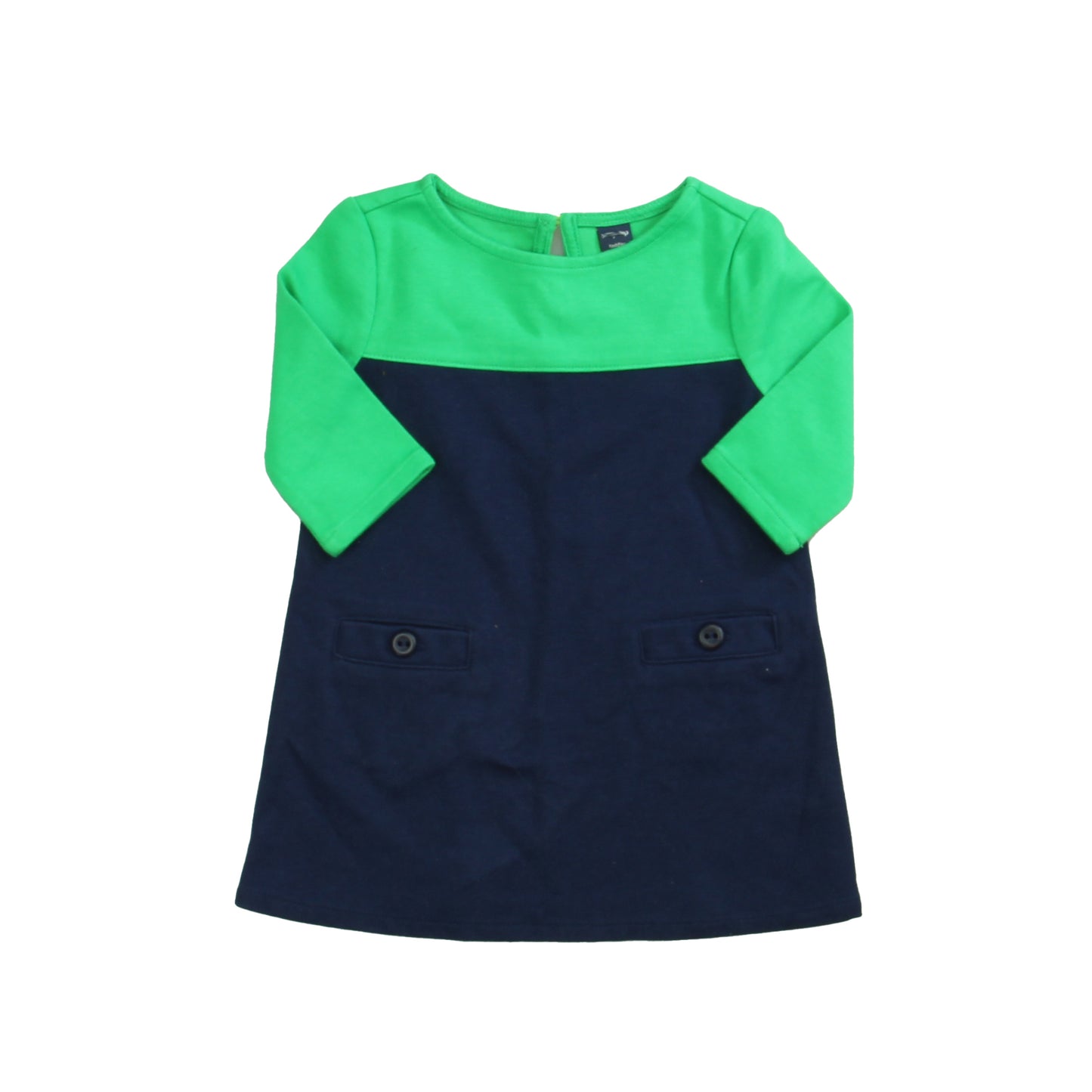 Gap Girls Green | Navy Dress Size: 12-18 Months