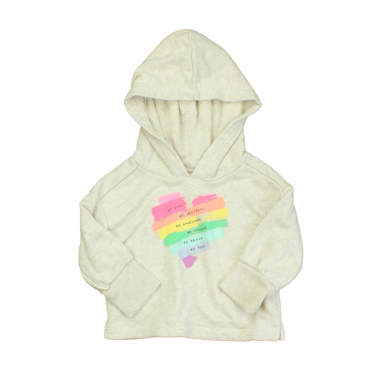 Gap Girls Tan | Multi | Heart Hoodie Size: 12-18 Months Tan | Multi | Heart