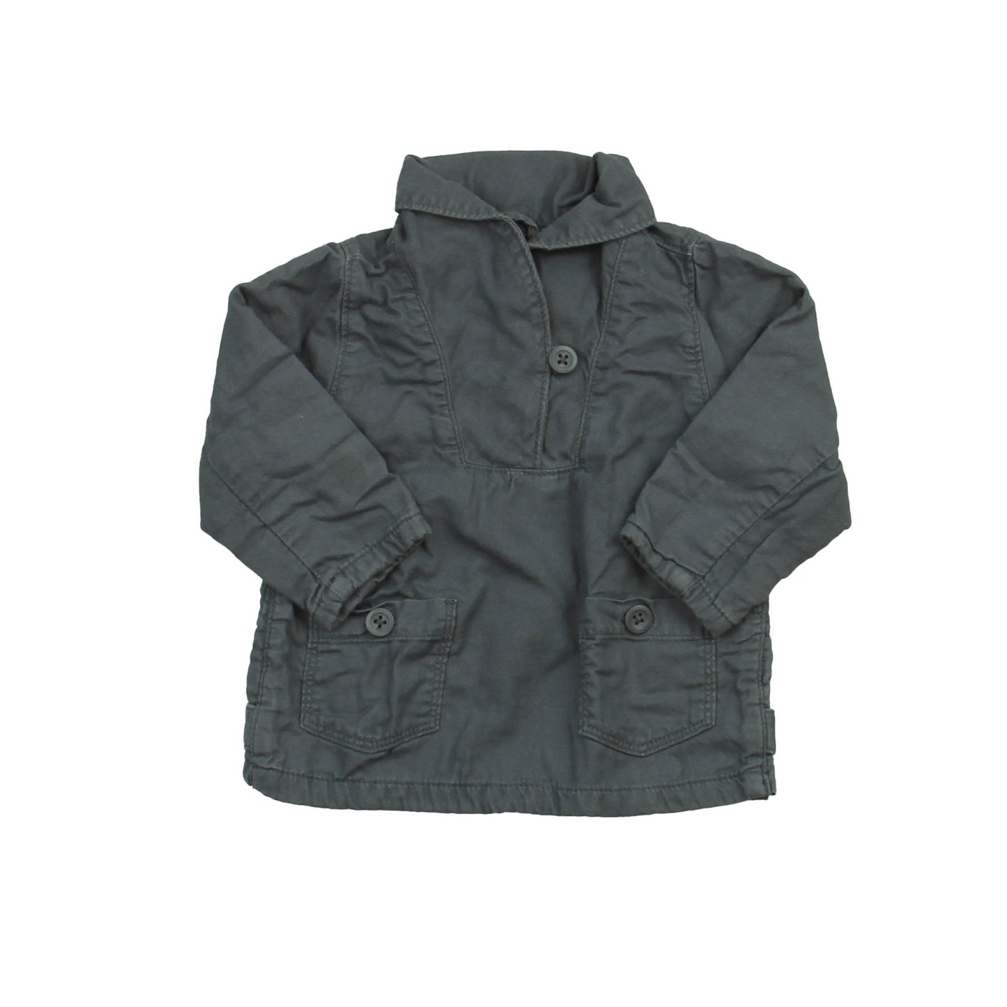 Gap Unisex Gray Jacket Size: 18-24 Months Gray