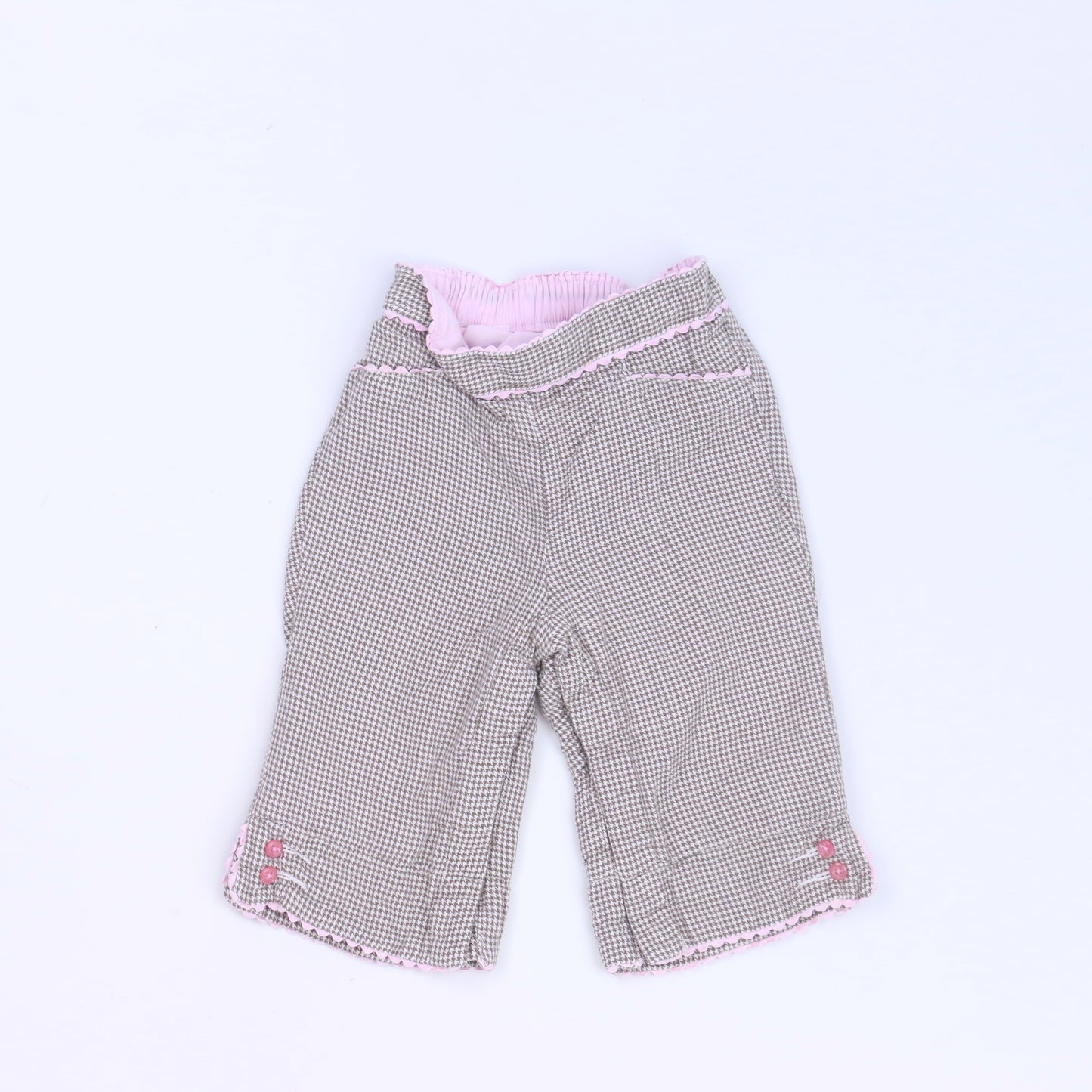 Gap Girls Brown | White | Pink Pants Size: 3-6 Months Brown | White | Pink