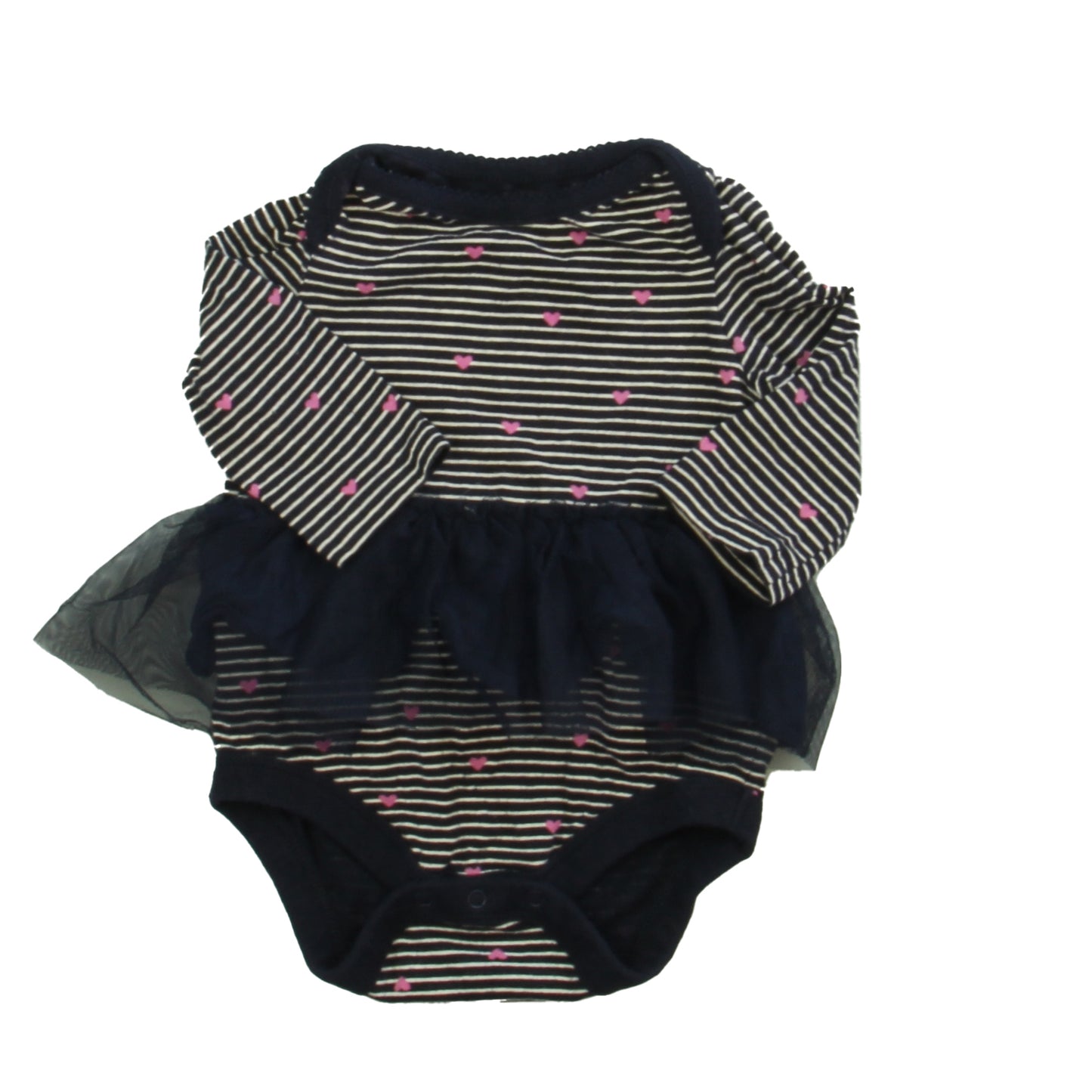 Gap Girls Navy | White Onesie Size: 3-6 Months Navy | White