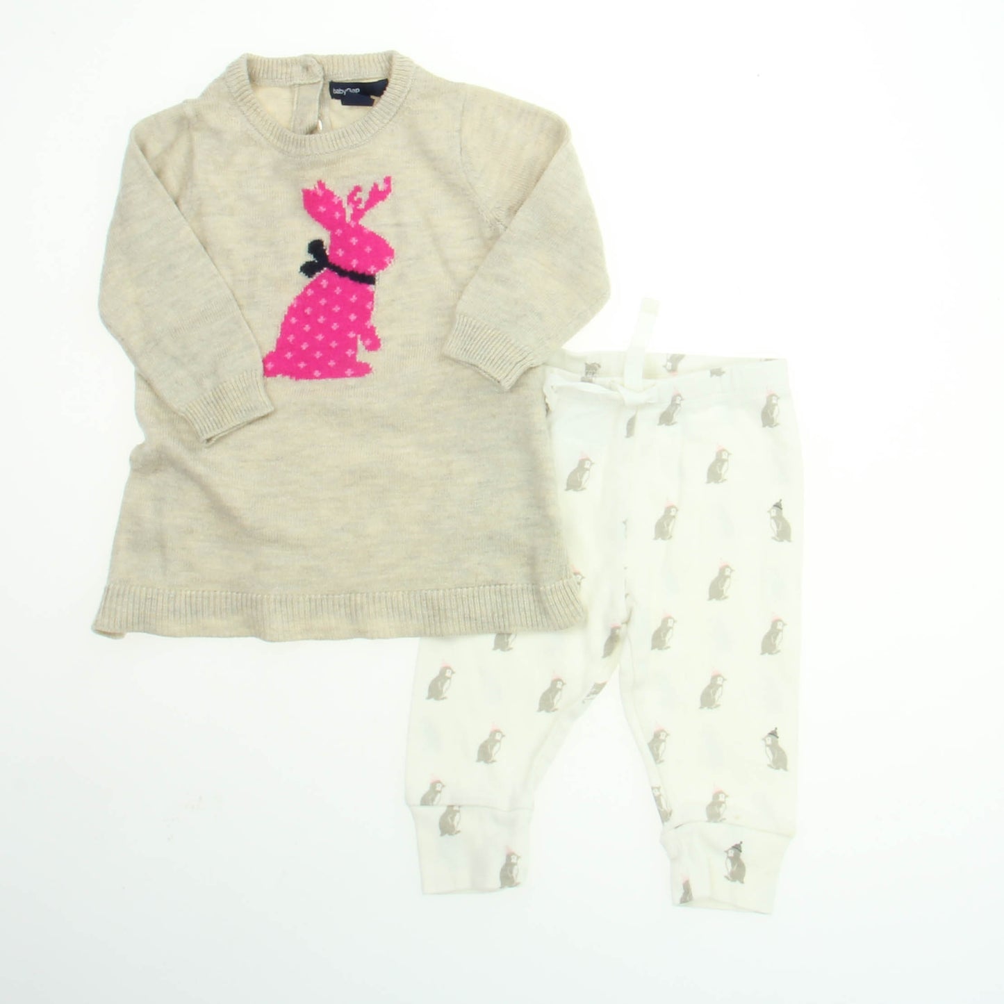 Gap Girls Off White | Penguins | Oatmeal | Pink | Bunny Apparel Sets Size: 3-6 Months Off White | Penguins | Oatmeal | Pink | Bunny