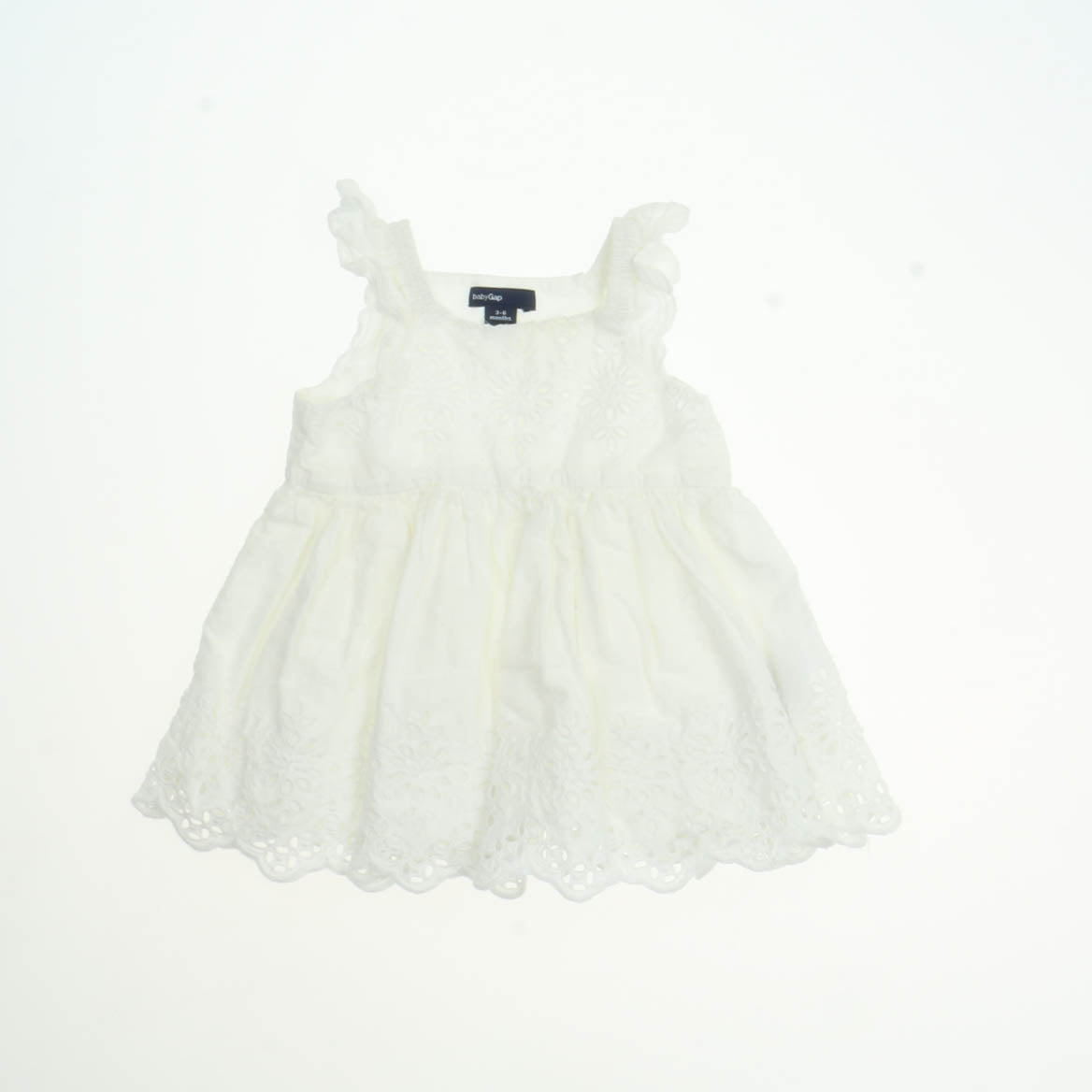 Gap Girls White Dress Size: 3-6 Months White