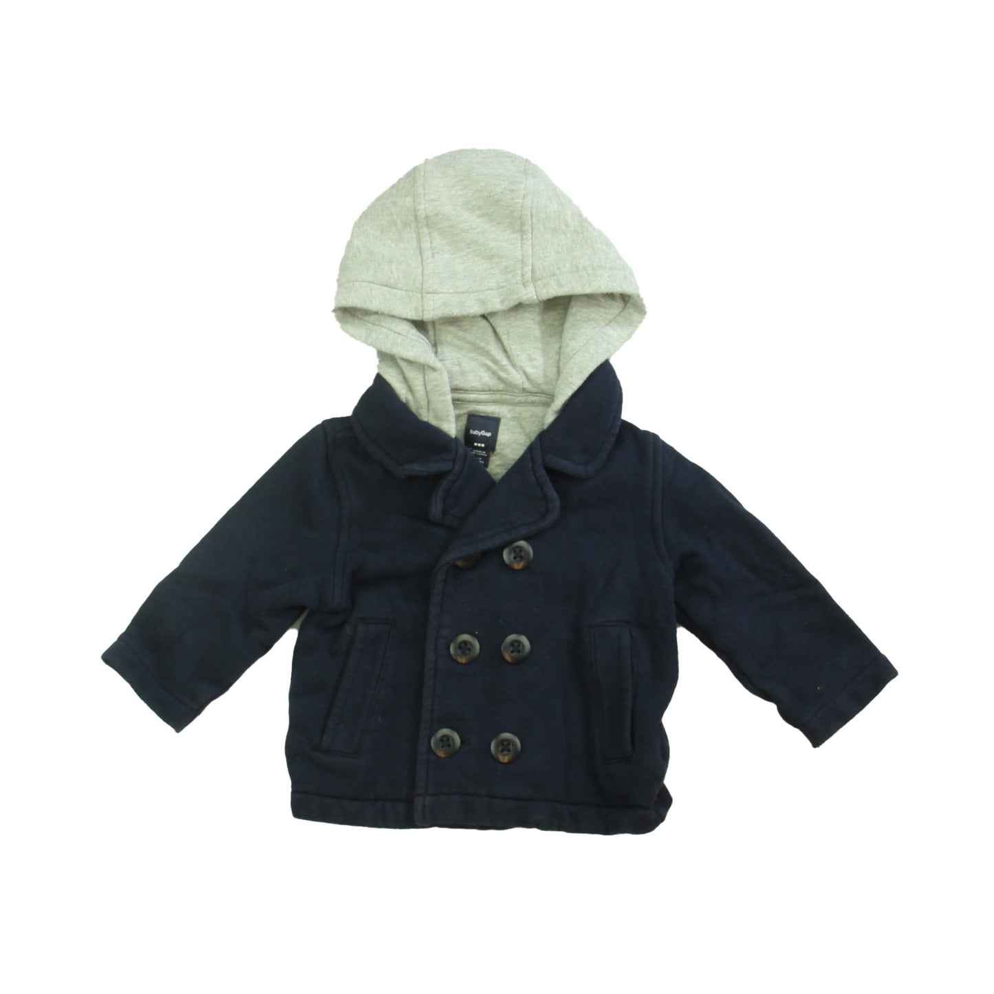 Gap Unisex Blue | Grey Jacket Size: 6-12 Months Blue | Grey