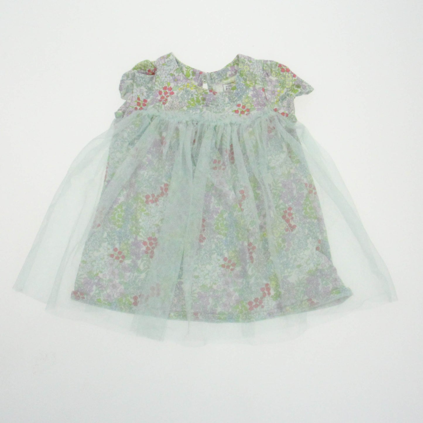 Gap Girls Green | Floral Dress Size: 6-12 Months Green | Floral