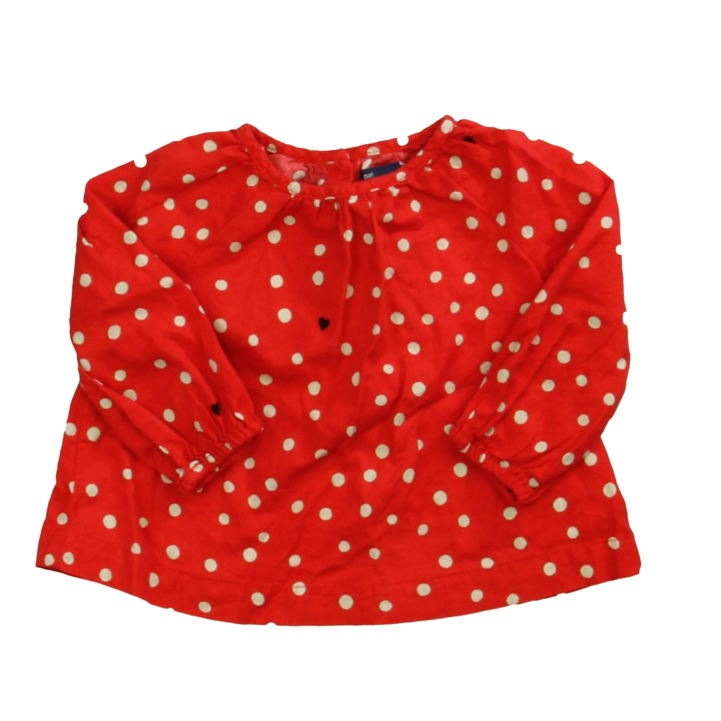 Gap Girls Red | Ivory | Black Blouse Size: 6-12 Months Red | Ivory | Black