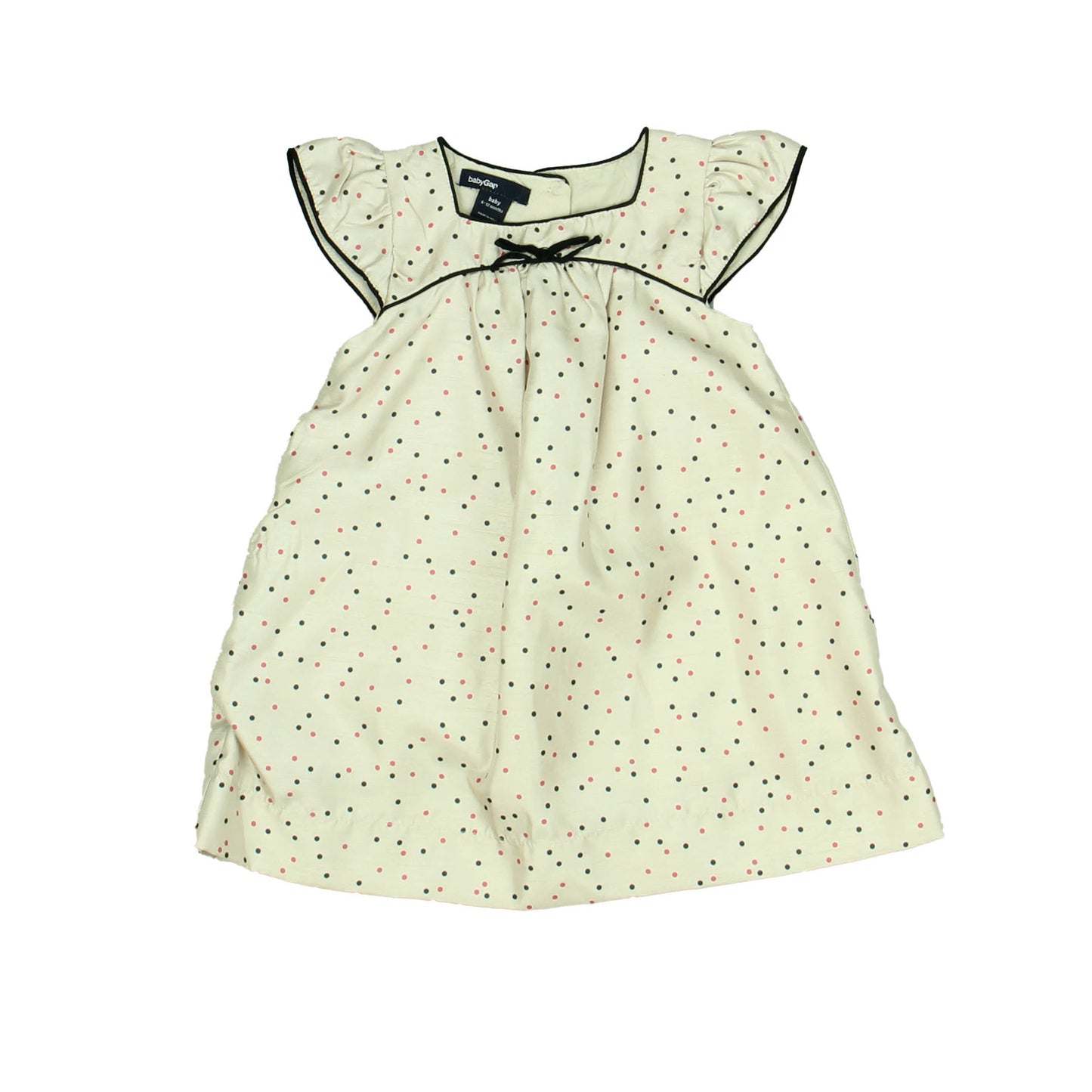 Gap Girls Tan | Navy | Pink Dress Size: 6-12 Months Tan | Navy | Pink