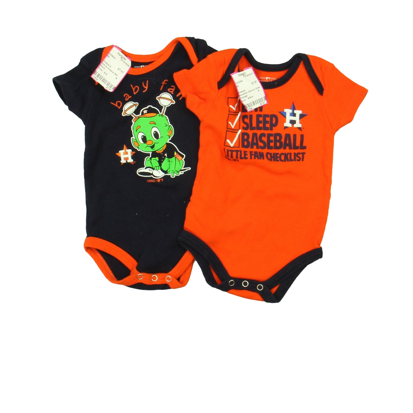 Genuine Merchandise Unisex Orange | Blue | Houston Texan Apparel Sets Size: 6-9 Months Orange | Blue | Houston Texan