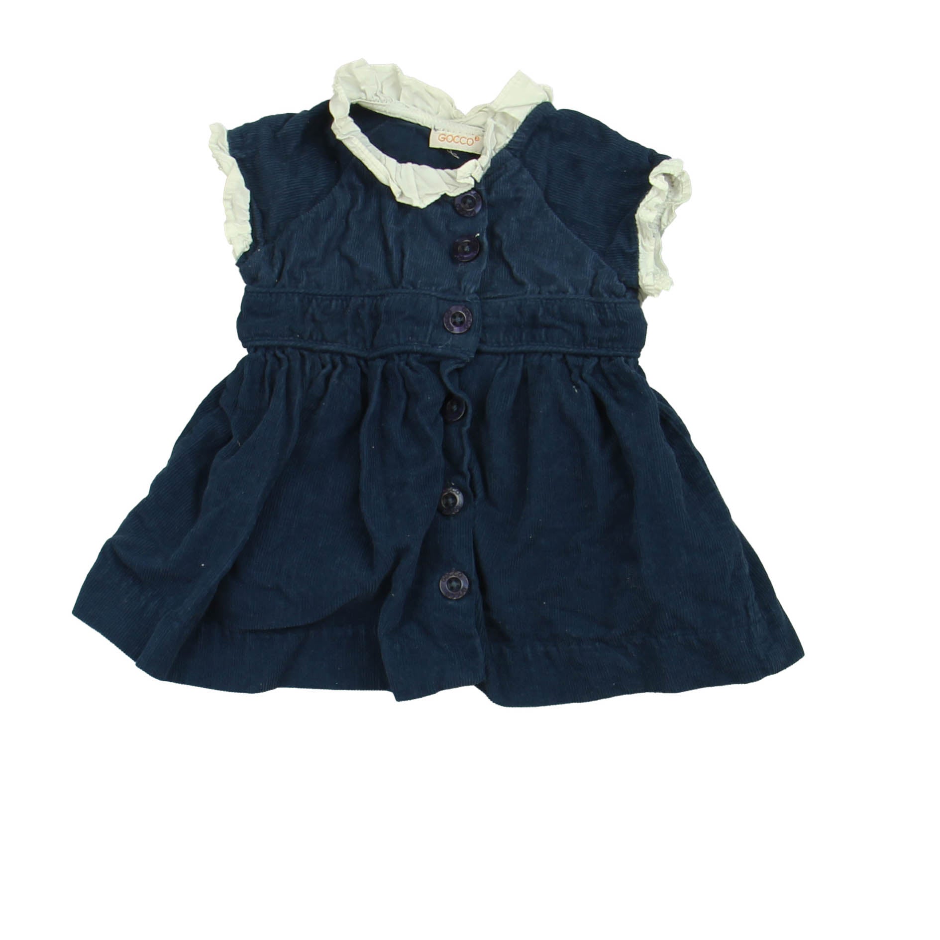 Gocco Girls Blue Dress Size: 3-6 Months Blue