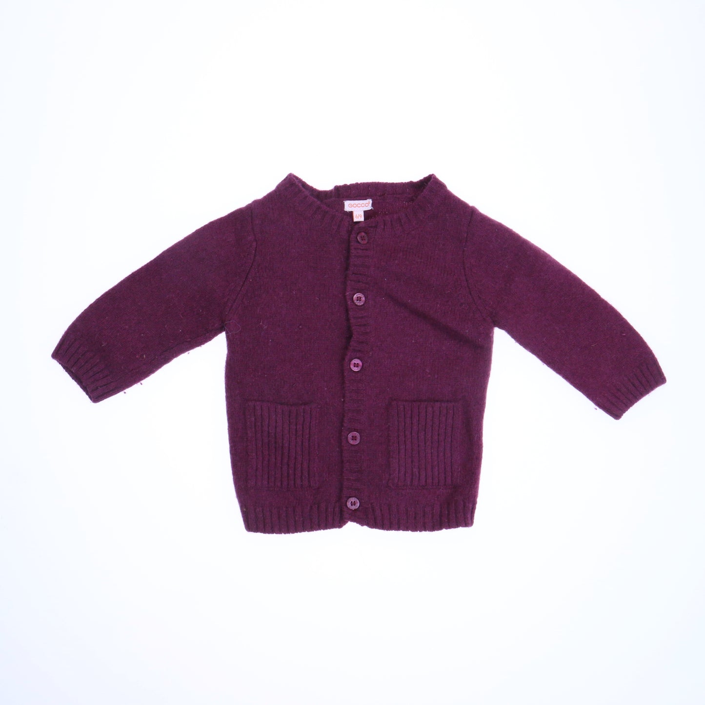 Gocco Girls Maroon Cardigan Size: 6-9 Months Maroon