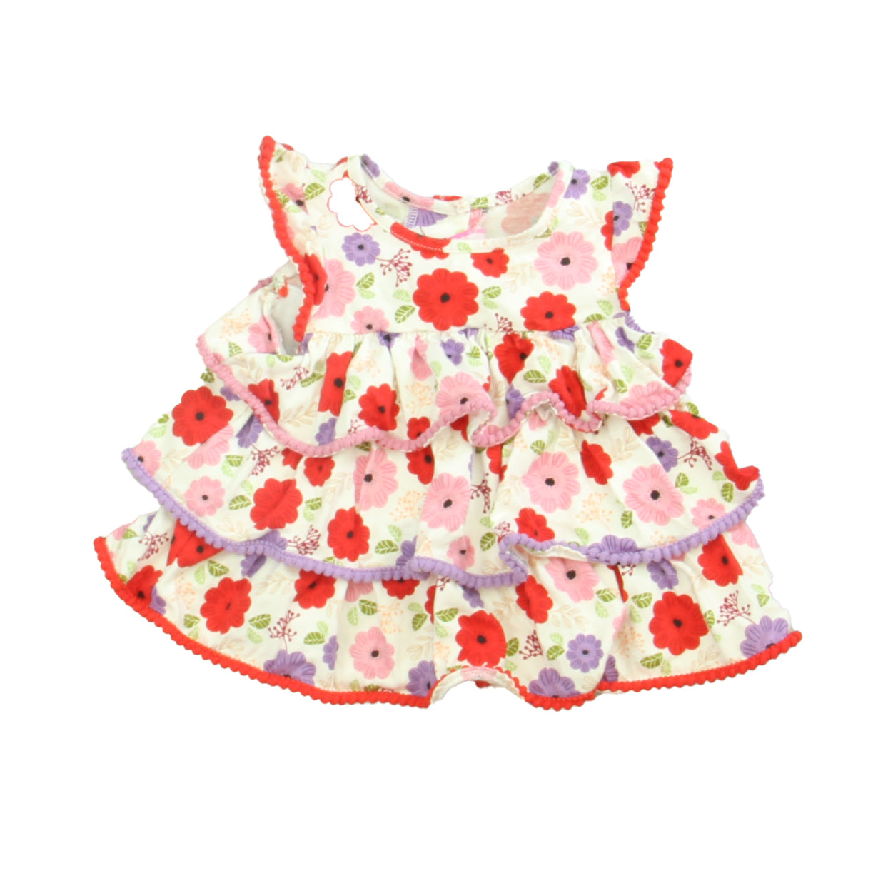 Goodlad Girls White | pink | Purple | Red Dress Size: 12 Months White | pink | Purple | Red