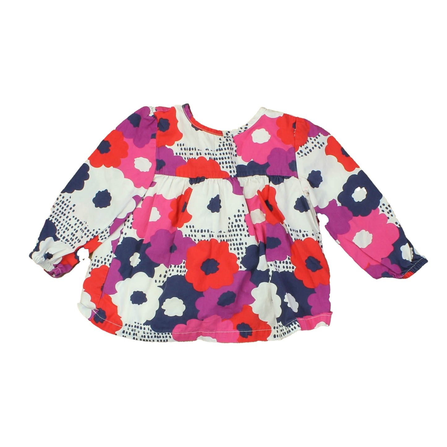 Gymboree Girls White | Purple | Pink | Blue Blouse Size: 12-18 Months White | Purple | Pink | Blue