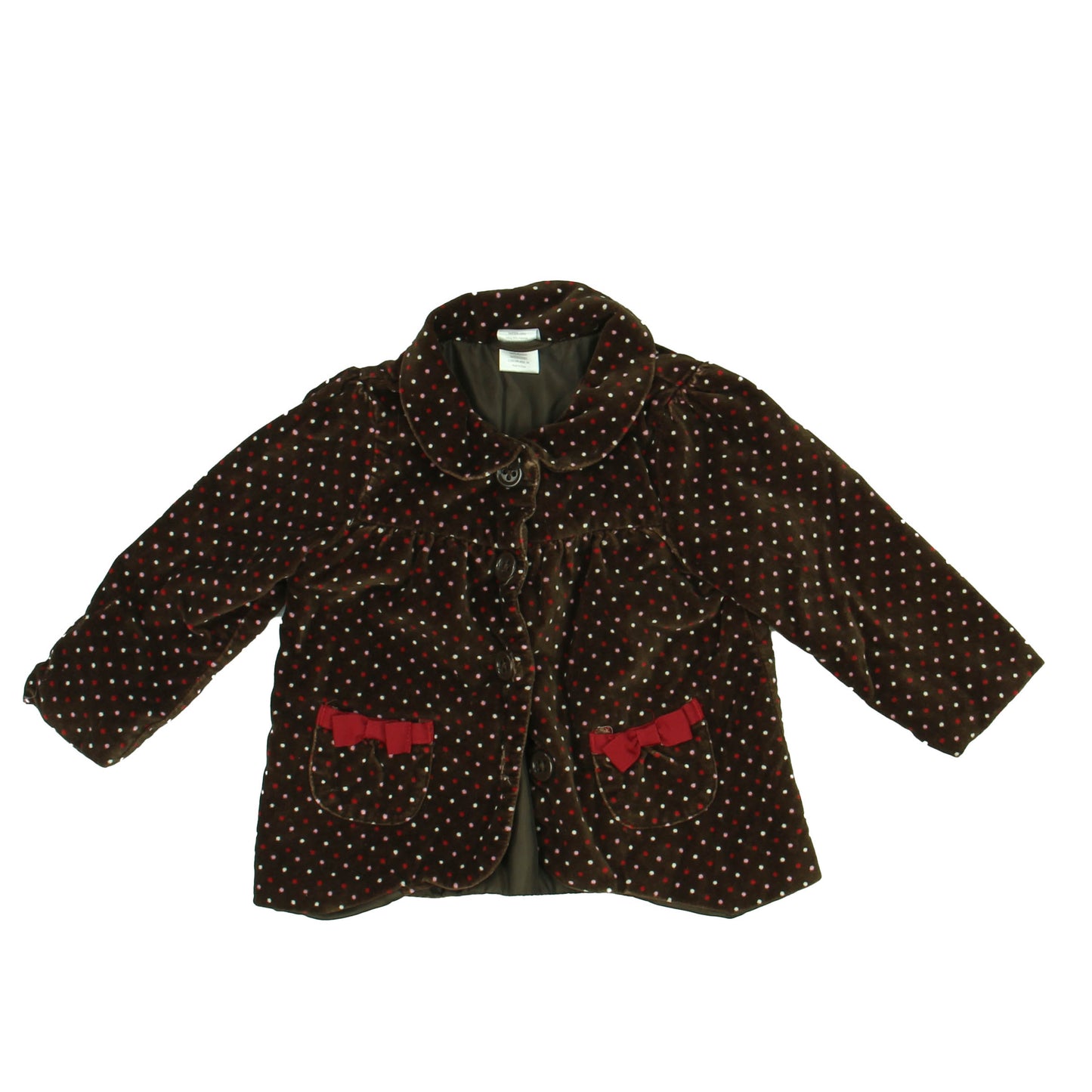 Gymboree Girls Brown | Pink | Polka Dots Jacket Size: 12-24 Months Brown | Pink | Polka Dots