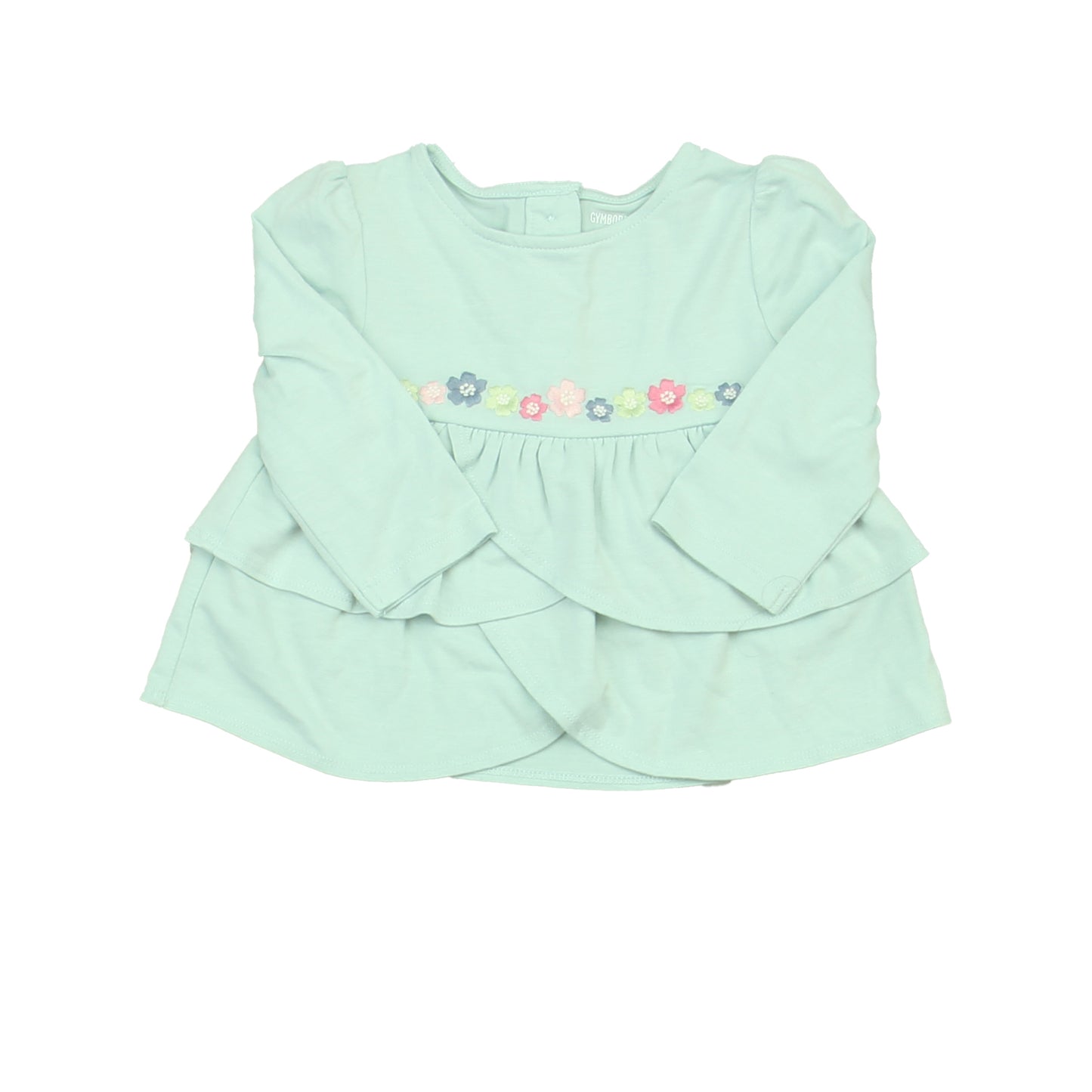 Gymboree Girls Light Blue Long Sleeve T-Shirt Size: 6-12 Months Light Blue