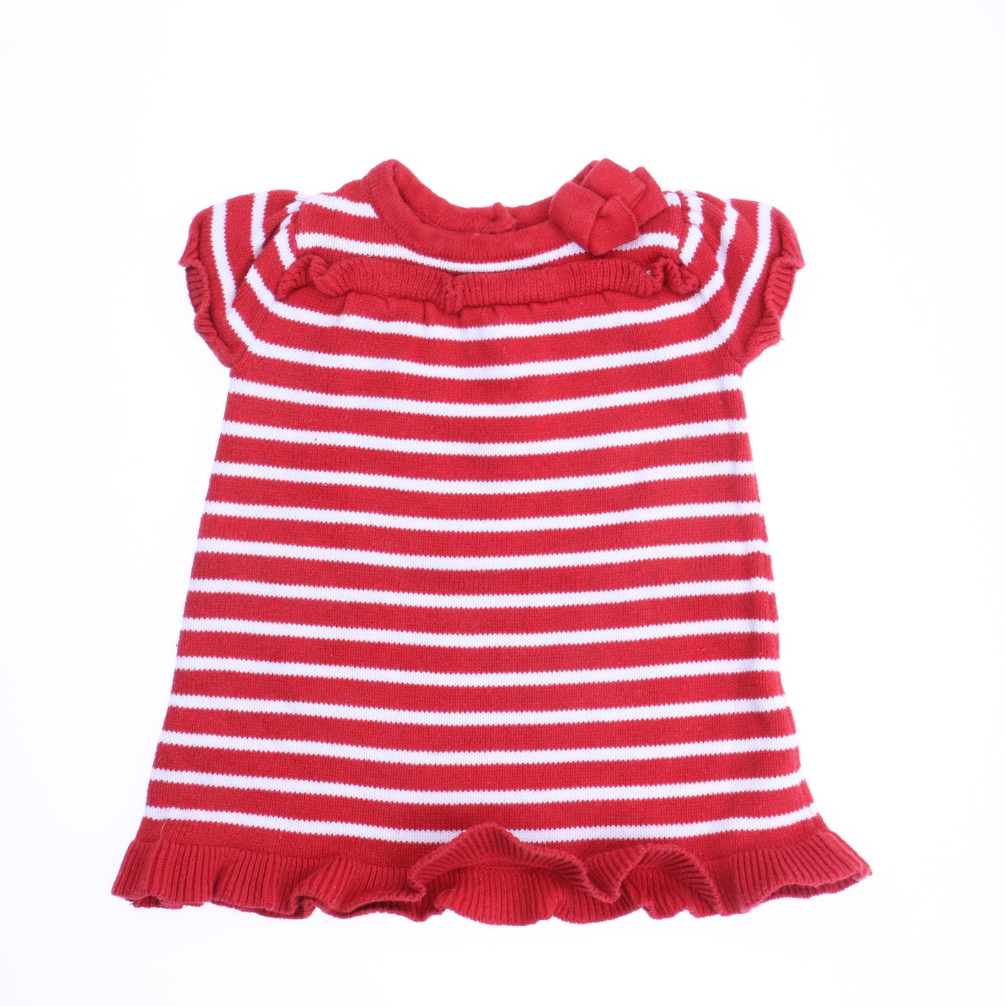 Gymboree Girls Red | White Sweater Dress Size: 6-12 Months Red | White