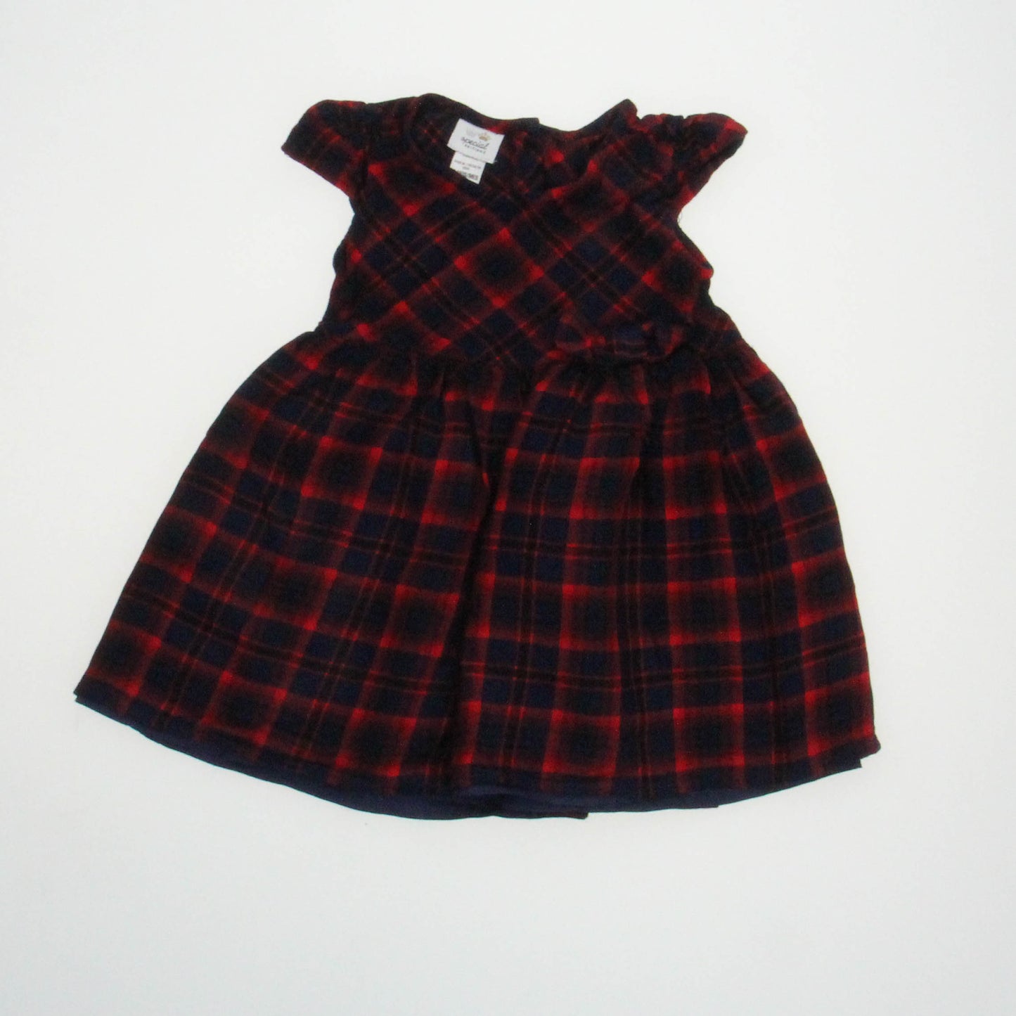 Hallmark Baby Girls Red | Blue Plaid Dress Size: 18 Months Red | Blue Plaid