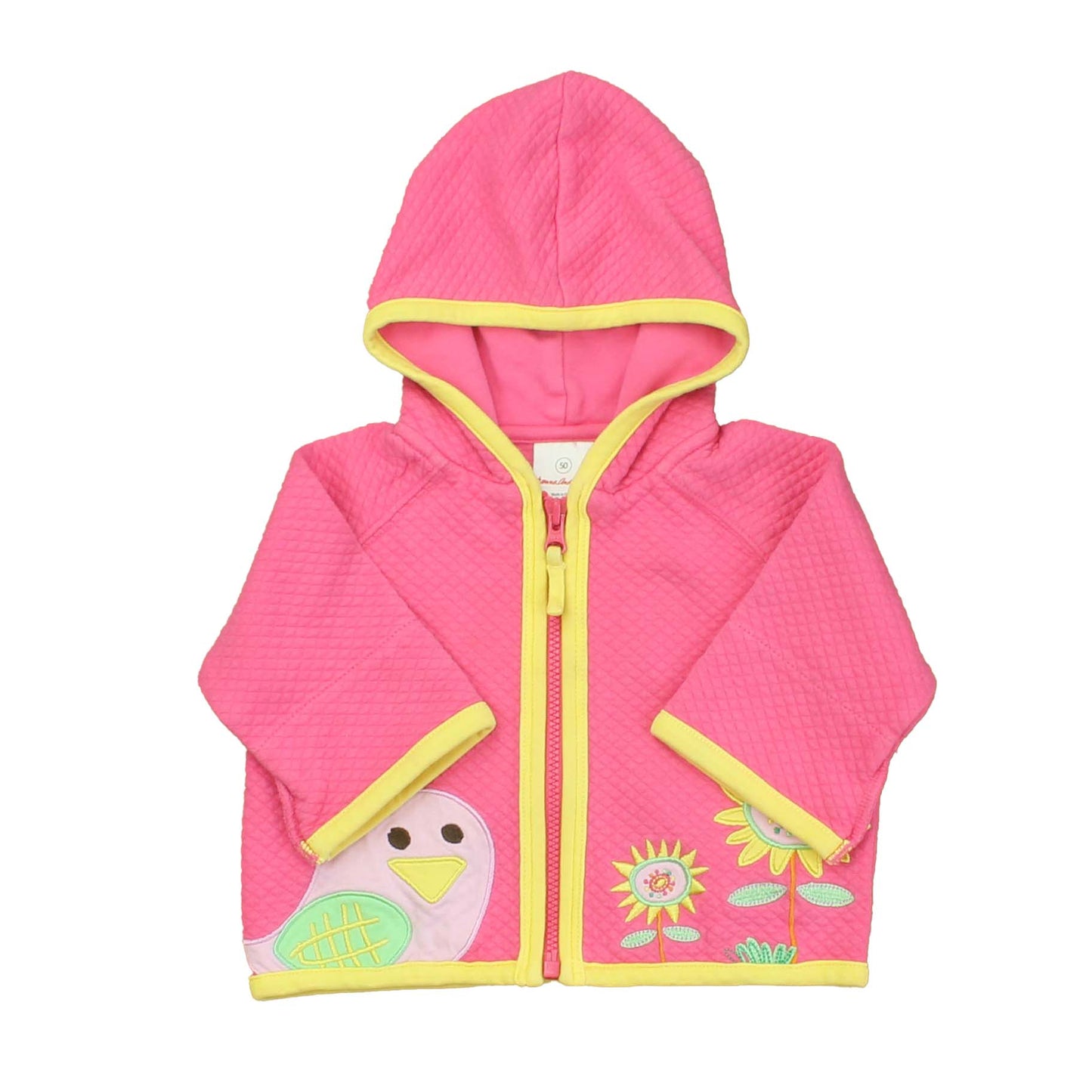 Hanna Andersson Girls Pink | Yellow Cardigan Size: 0-3 Months Pink | Yellow