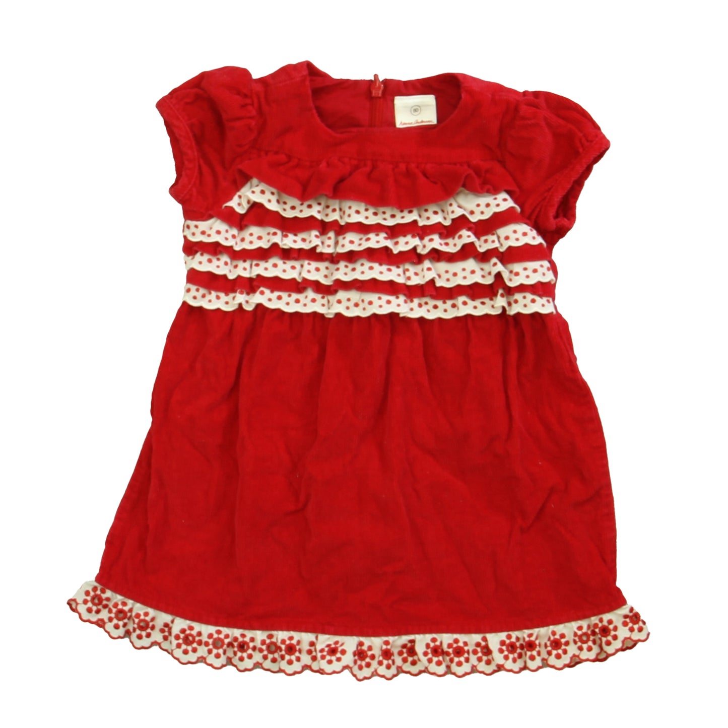Hanna Andersson Girls Red | White Dress Size: 18-24 Months Red | White