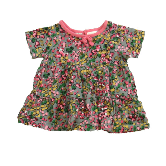 Hanna Andersson Girls Gray | Pink Dress Size: 3-6 Months Gray | Pink