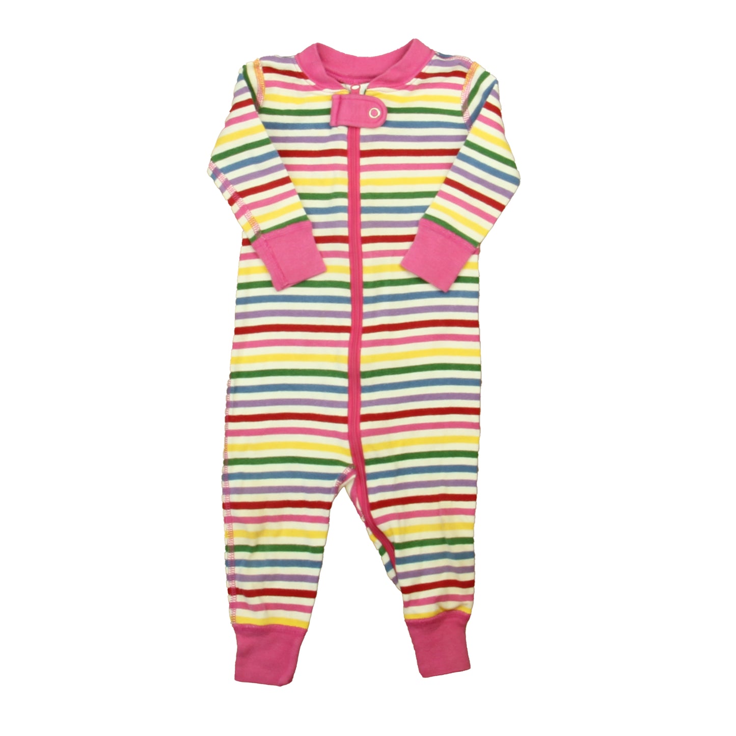 Hanna Andersson Girls Pink Stripe 1-piece Non-footed Pajamas Size: 3-6 Months Pink Stripe