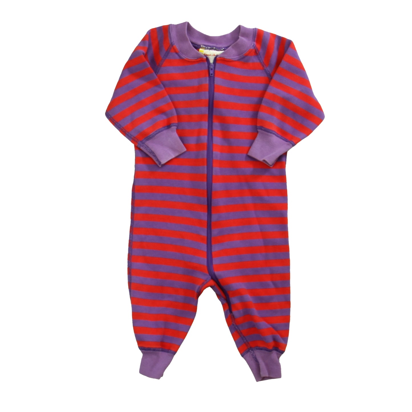 Hanna Andersson Girls Purple | Red 1-piece Non-footed Pajamas Size: 3-6 Months Purple | Red