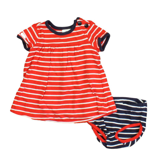 Hanna Andersson Girls Red | White | Blue Stripe Apparel Sets Size: 3-6 Months Red | White | Blue Stripe