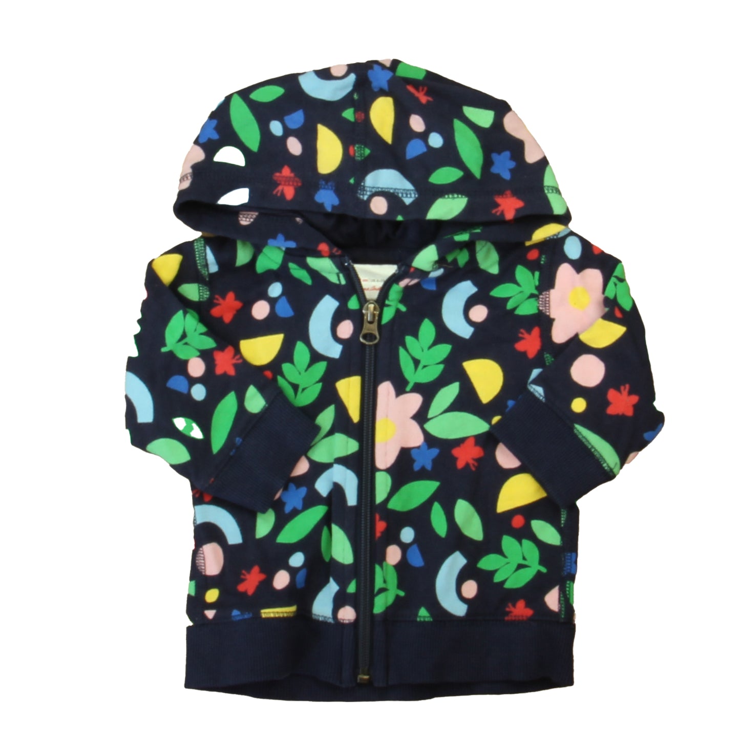 Hanna Andersson Girls Navy Floral Hoodie Size: 6-12 Months Navy Floral