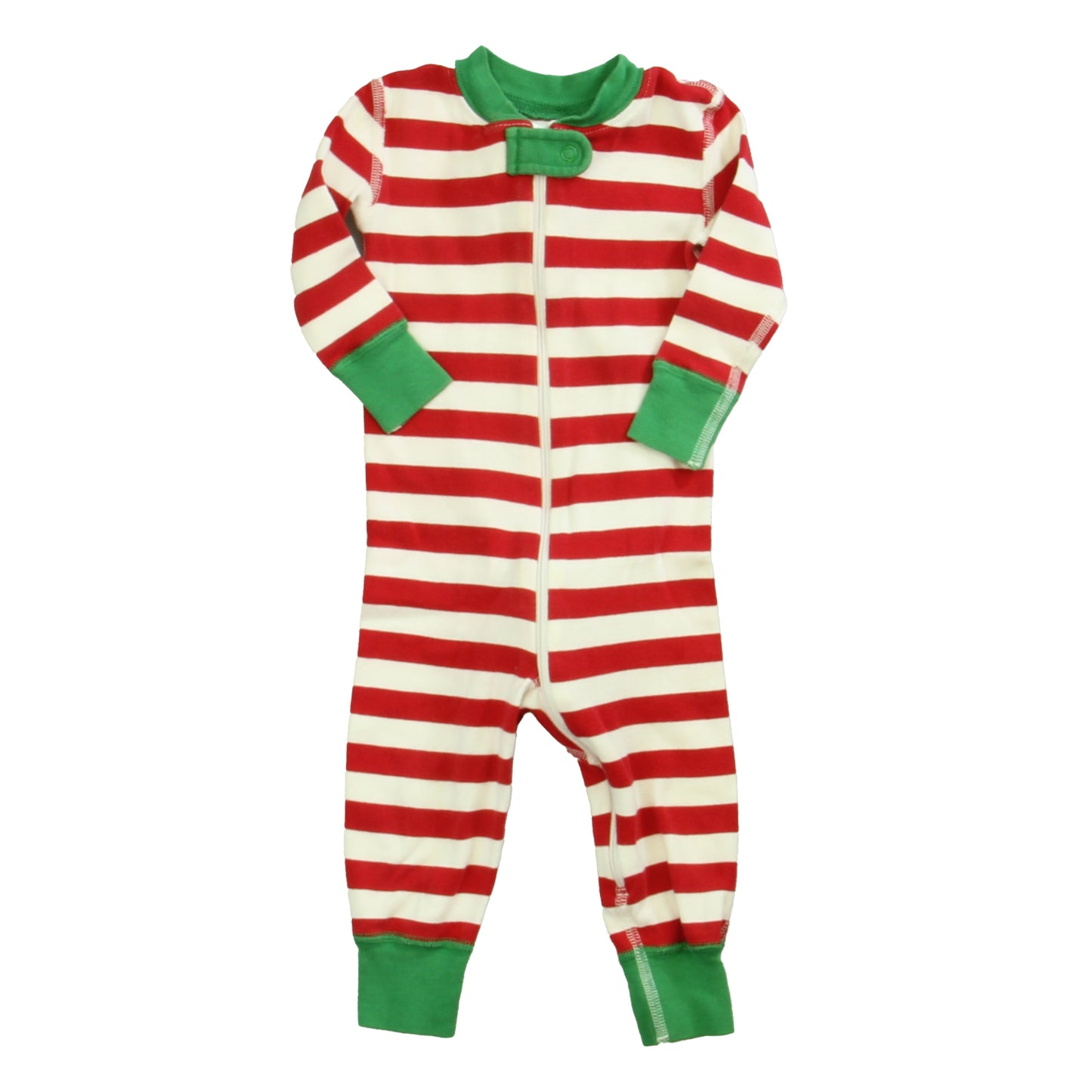 Hanna Andersson Unisex Red | White | Green 1-piece Non-footed Pajamas Size: 6-12 Months Red | White | Green