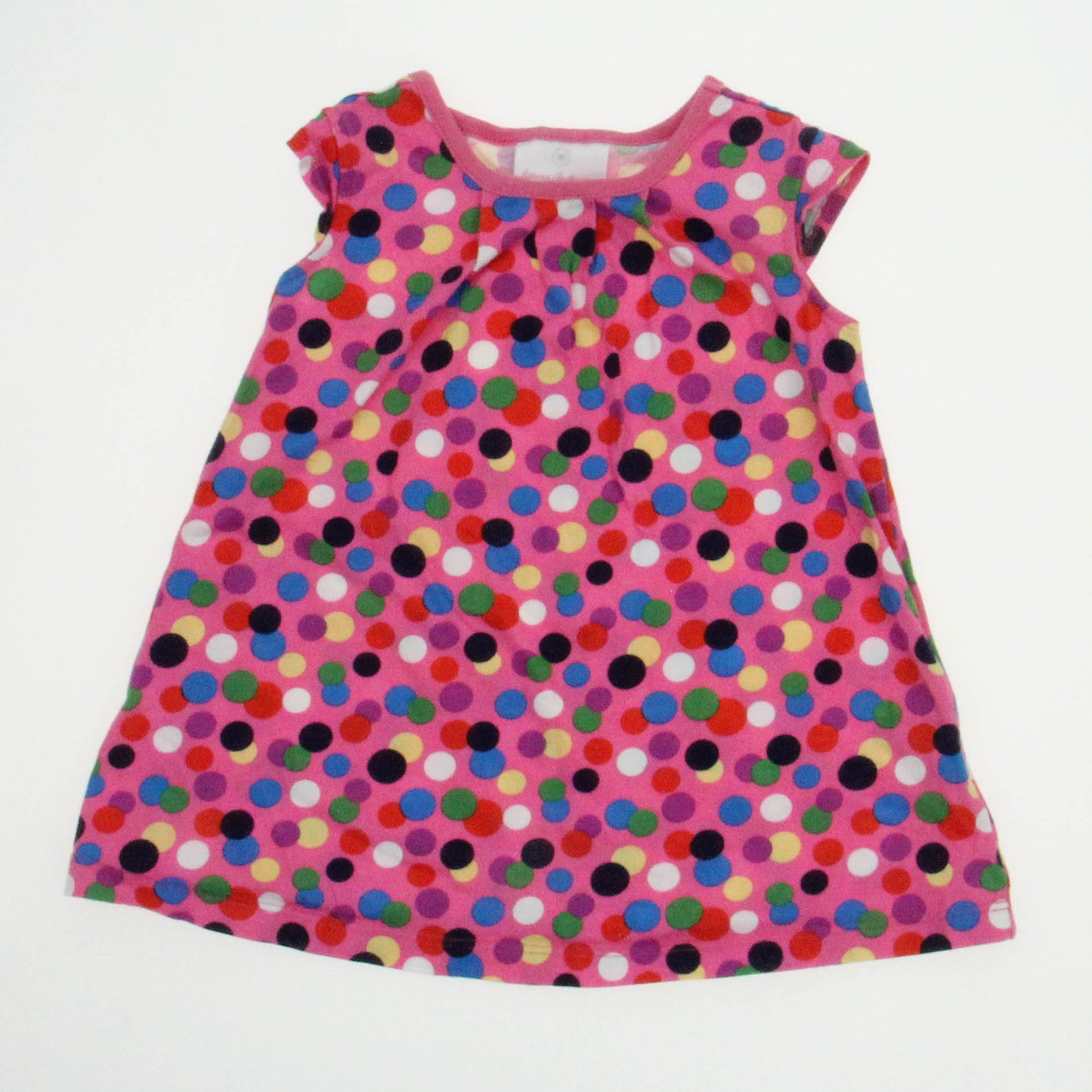 Hanna Andersson Girls Pink | Multi Polka Dots Dress Size: 9-12 Months Pink | Multi Polka Dots