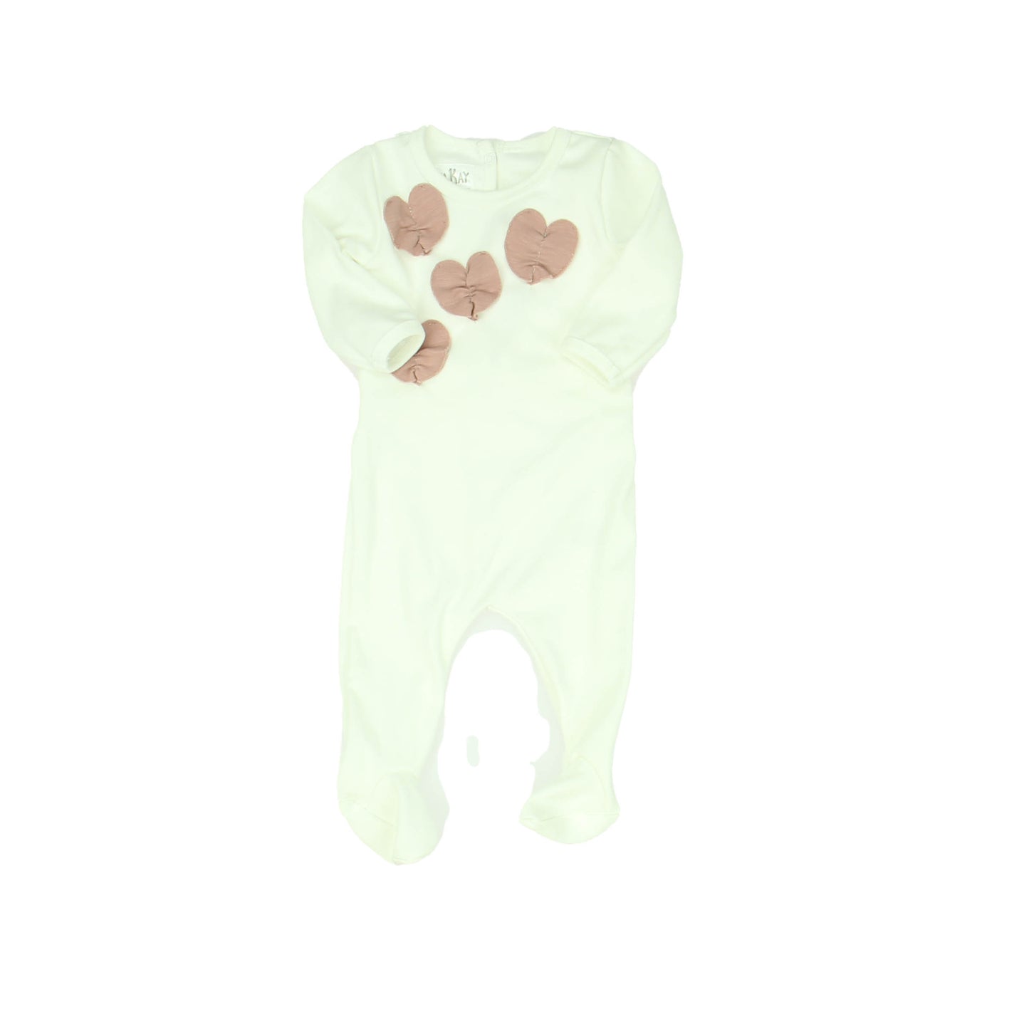 Hanna Kay Girls White | Hearts Long Sleeve Outfit Size: 3 Months White | Hearts