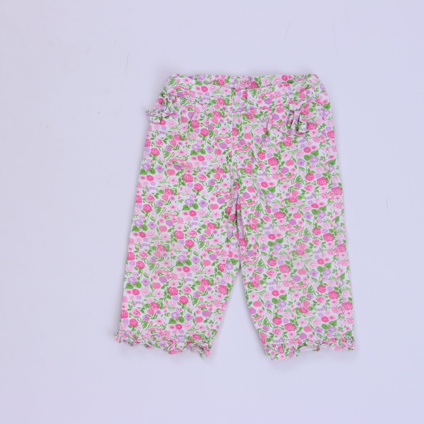 Hartstrings Girls White Floral Pants Size: 12 Months White Floral
