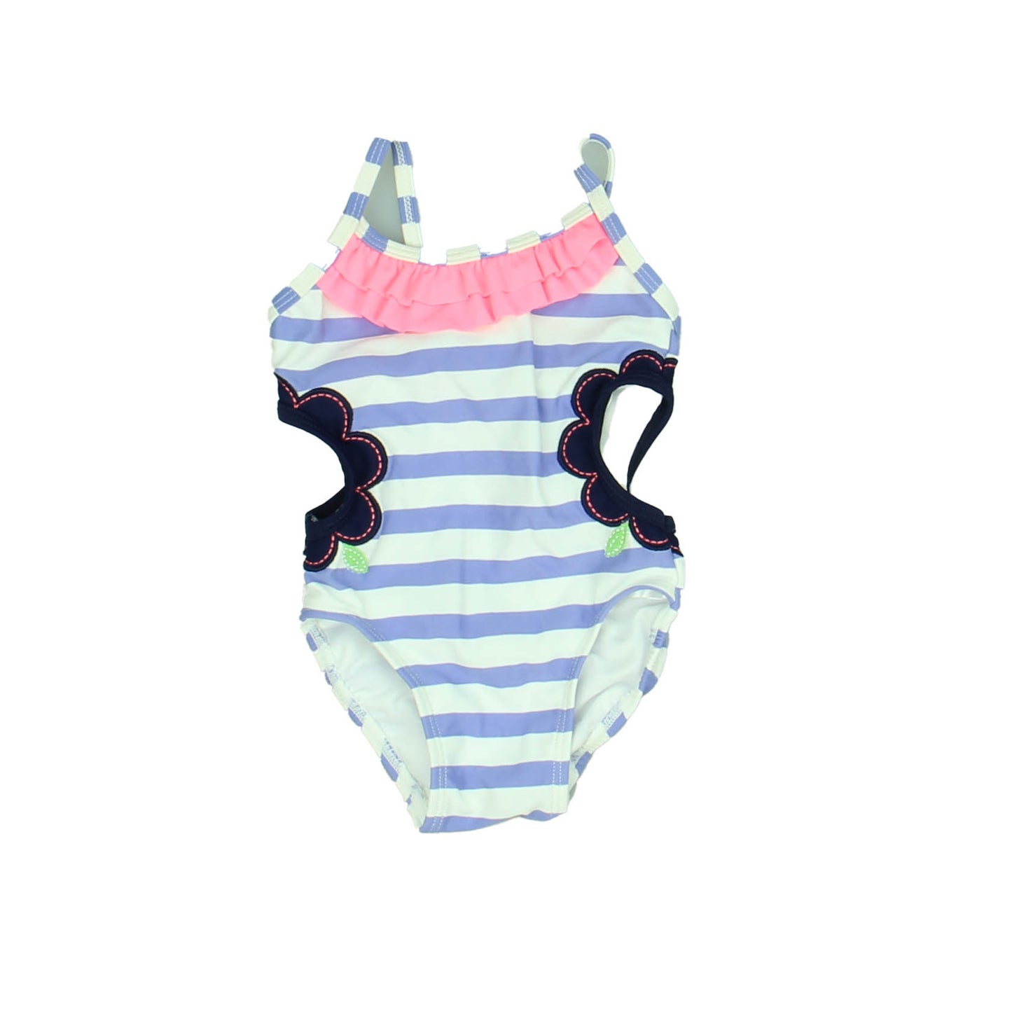 Hartstrings Girls Purple | White 1-piece Swimsuit Size: 6-9 Months Purple | White