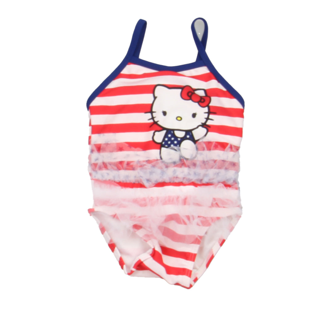 Hello Kitty Girls Red | White 1-piece Swimsuit Size: 12 Months Red | White