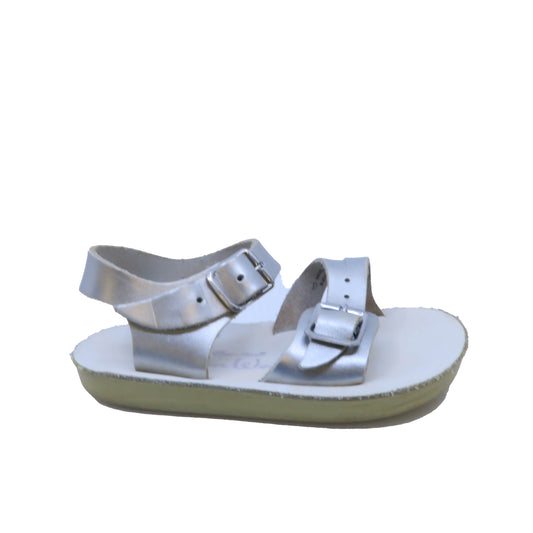 Hoy Saltwater Girls Silver Sandals Size: 4 Infant Silver