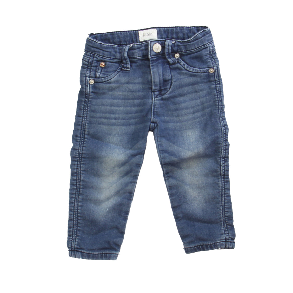 Hudson Girls Blue Jeans Size: 12 Months Blue