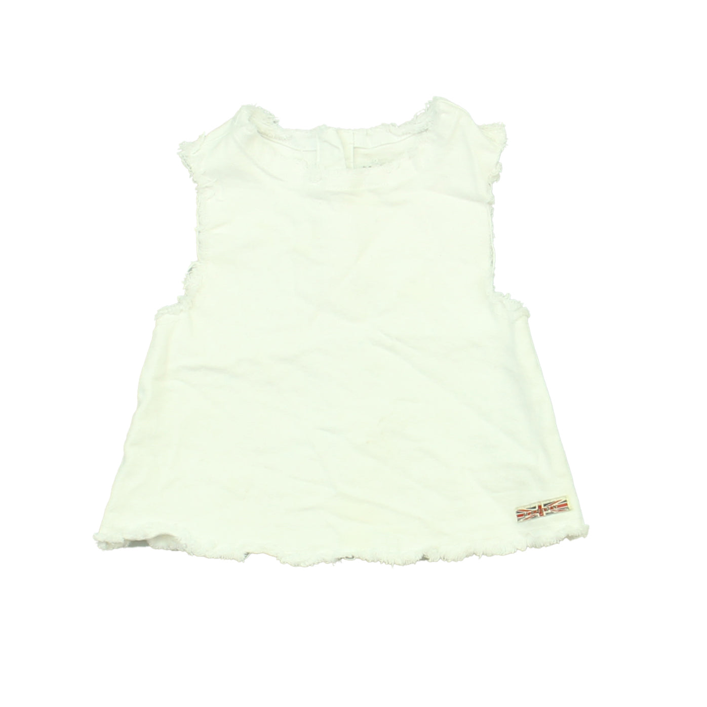 Hudson Girls White Tank Top Size: 12 Months White