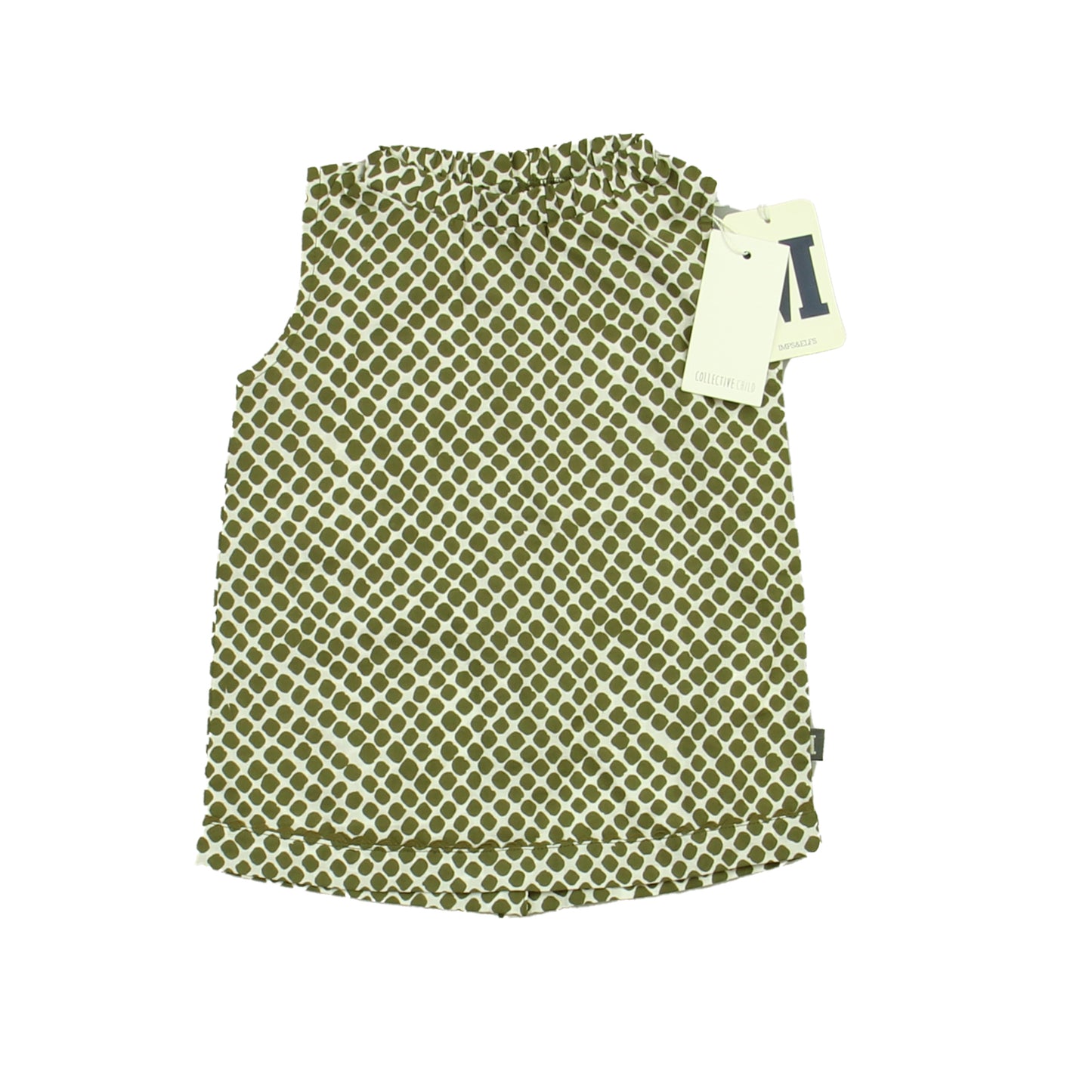 IMPS & ELFS Girls Green | White Dress Size: 0-3 Months Green | White