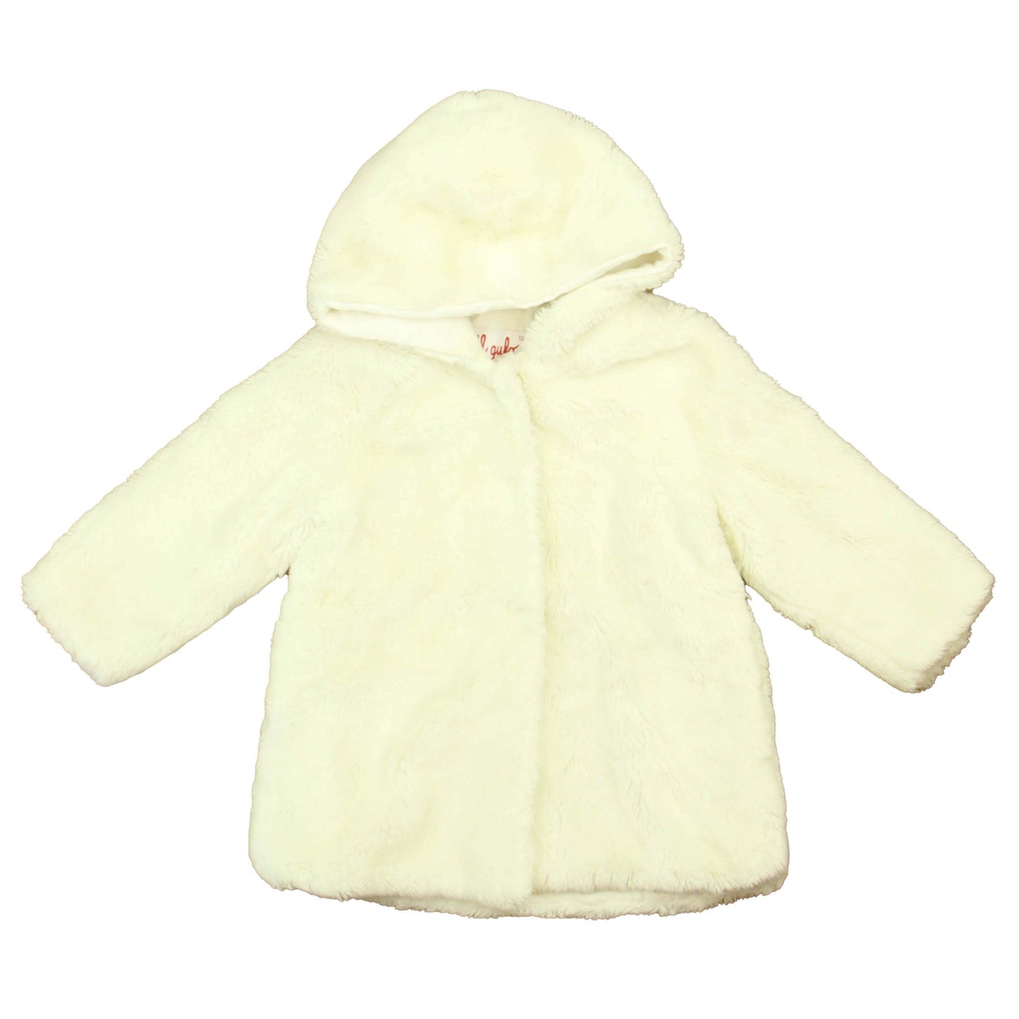 Il Gufo Girls White Faux Fur Jacket Size: 18 Months White Faux Fur