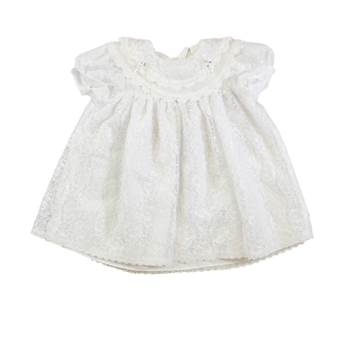 I'm wearing Kloz Girls White Special Occasion Dress Size: 24 Months White