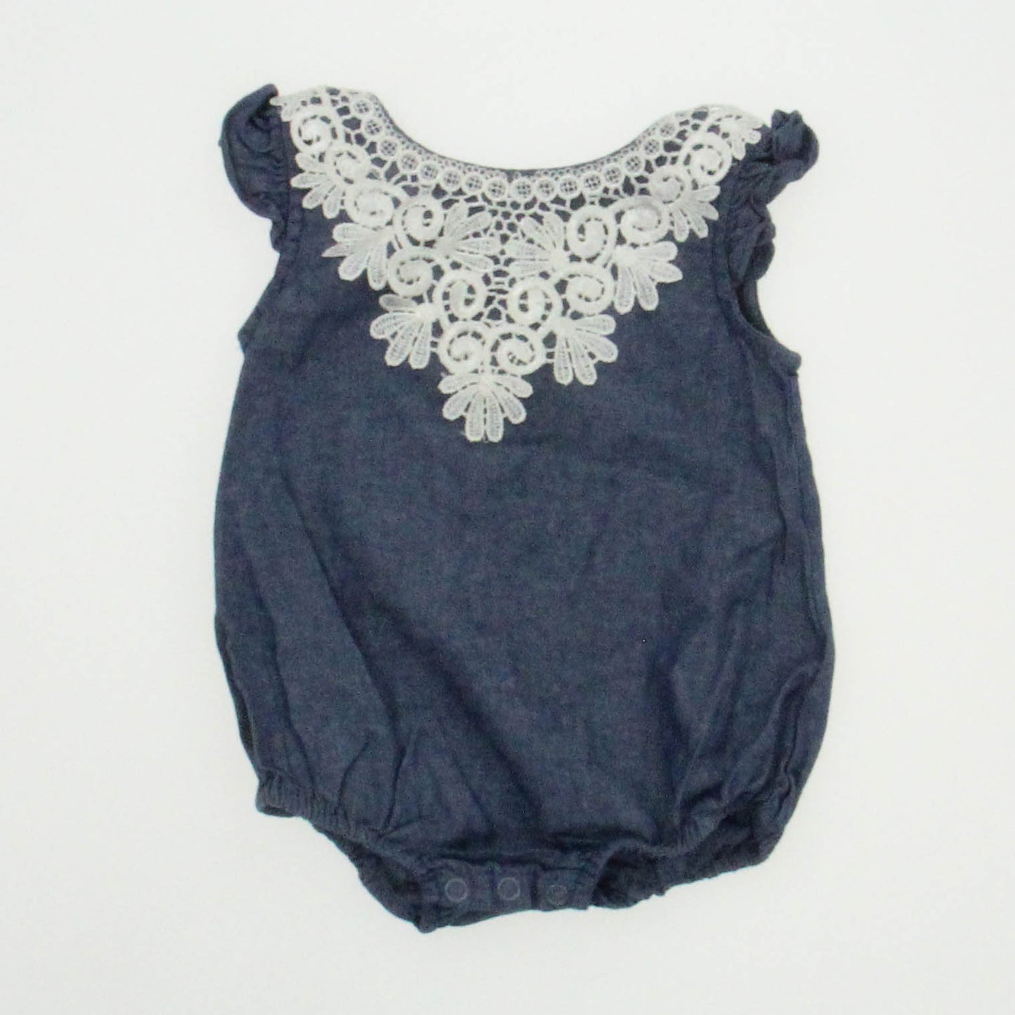Indigo Soul Kids Girls Blue | White Onesie Size: 6 Months Blue | White