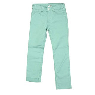 Jacadi Unisex Light Green Jeans Size: 12 Years Light Green