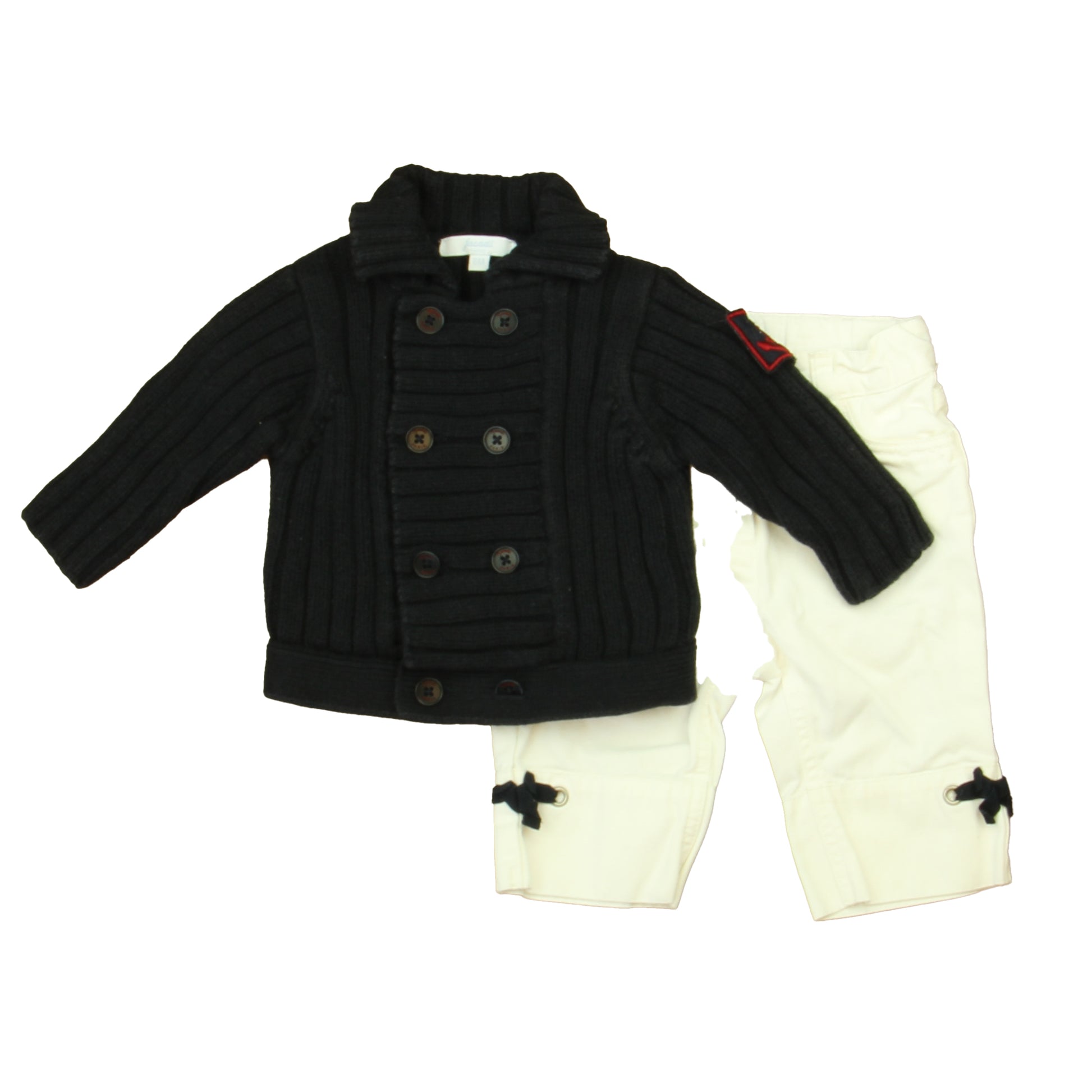 Jacadi Girls Navy | White Apparel Sets Size: 6 Months Navy | White