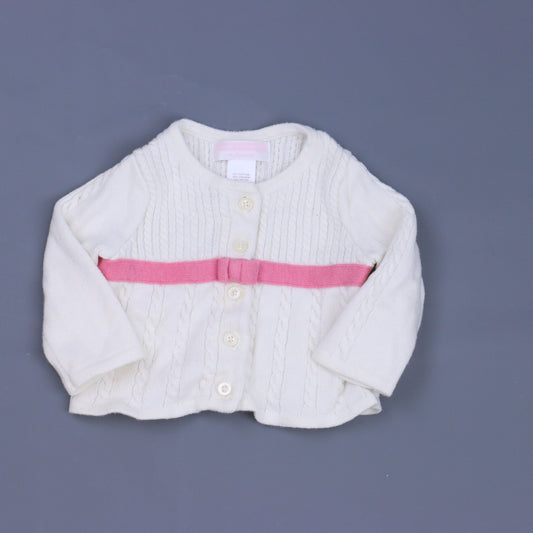 Janie & Jack Girls Ivory Cardigan Size: 0-3 Months Ivory