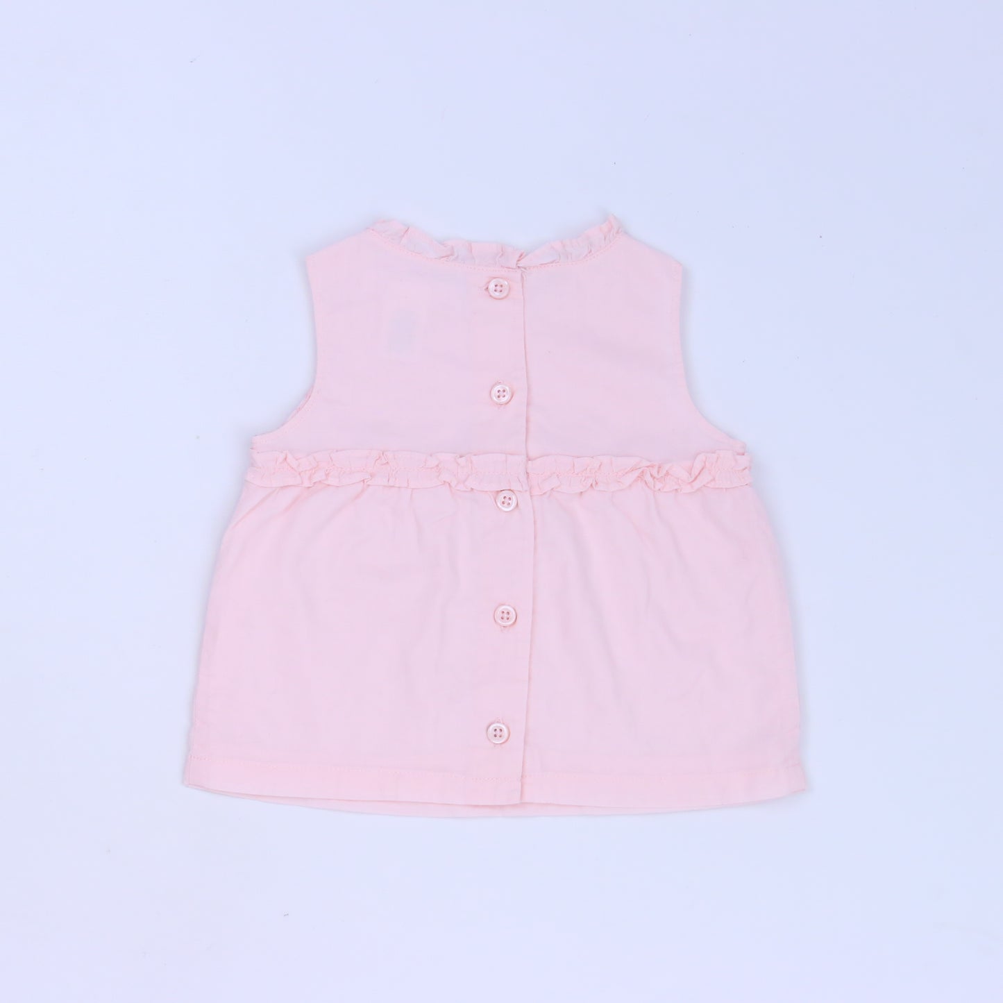 Janie & Jack Girls Pink Blouse Size: 0-3 Months Pink