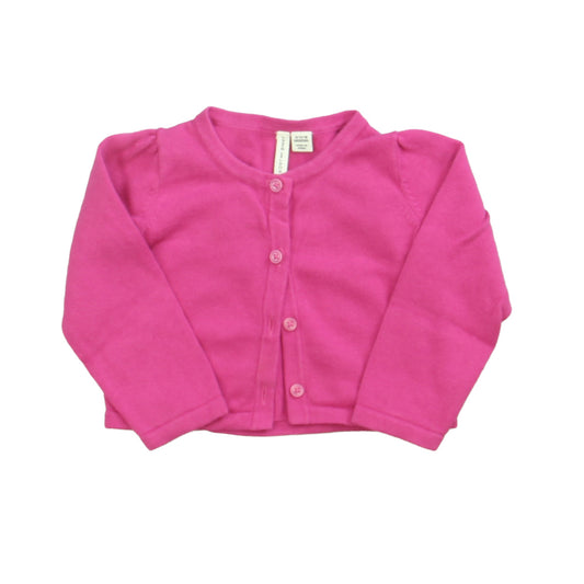 Janie & Jack Girls Magenta Cardigan Size: 12-18 Months Magenta
