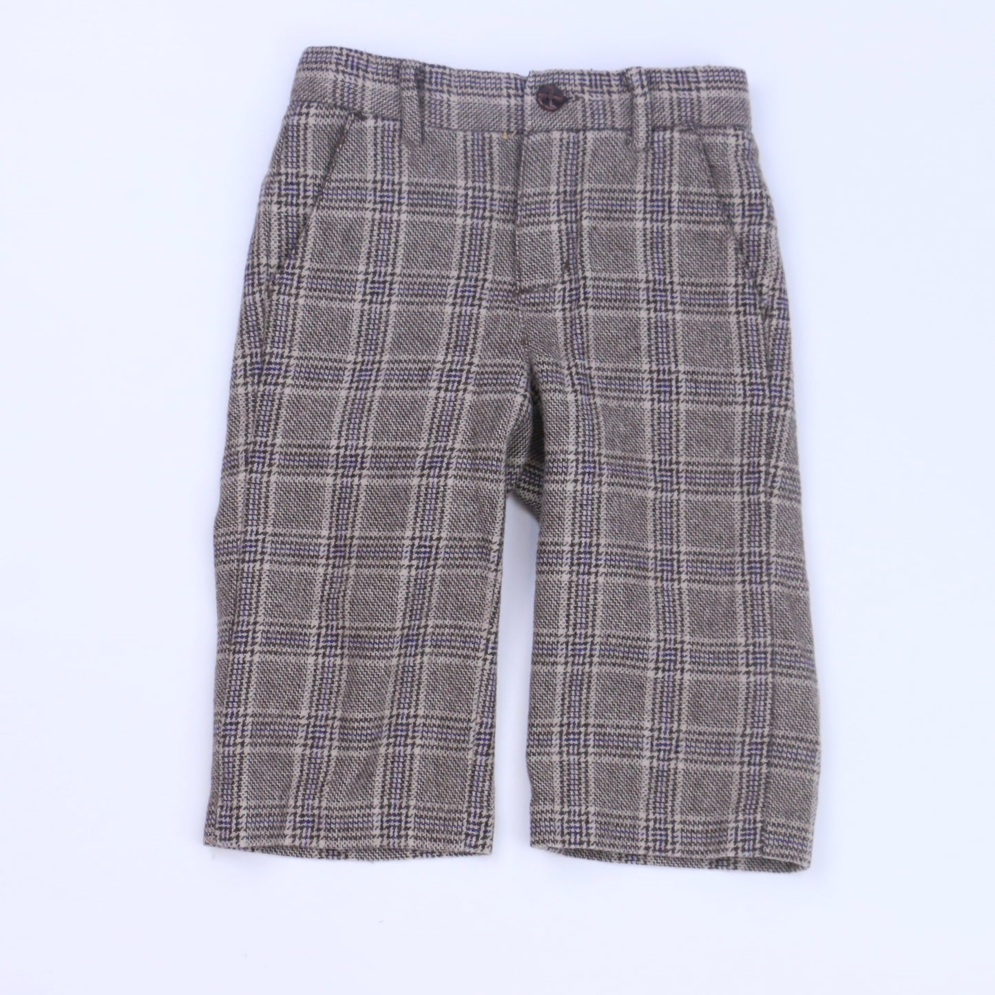 Janie & Jack Boys Tan | Brown | Blue Pants Size: 12-18 Months Tan | Brown | Blue