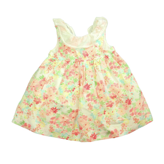 Janie & Jack Girls White | Pink Floral Dress Size: 18-24 Months White | Pink Floral